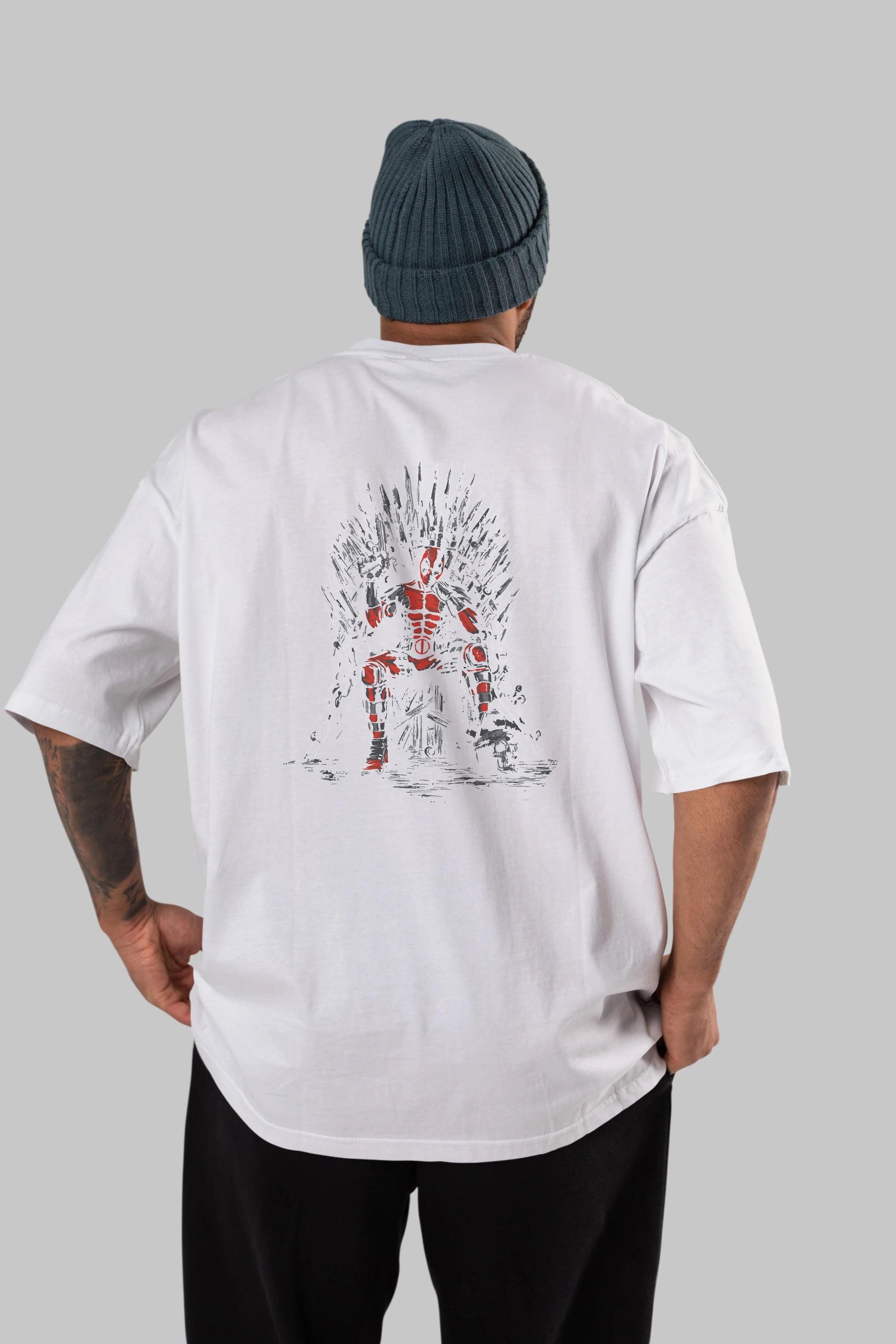 Deadpool (6) Arka Baskılı Oversize t-shirt Erkek Kadın Unisex %100 Pamuk Bisiklet Yaka tişort