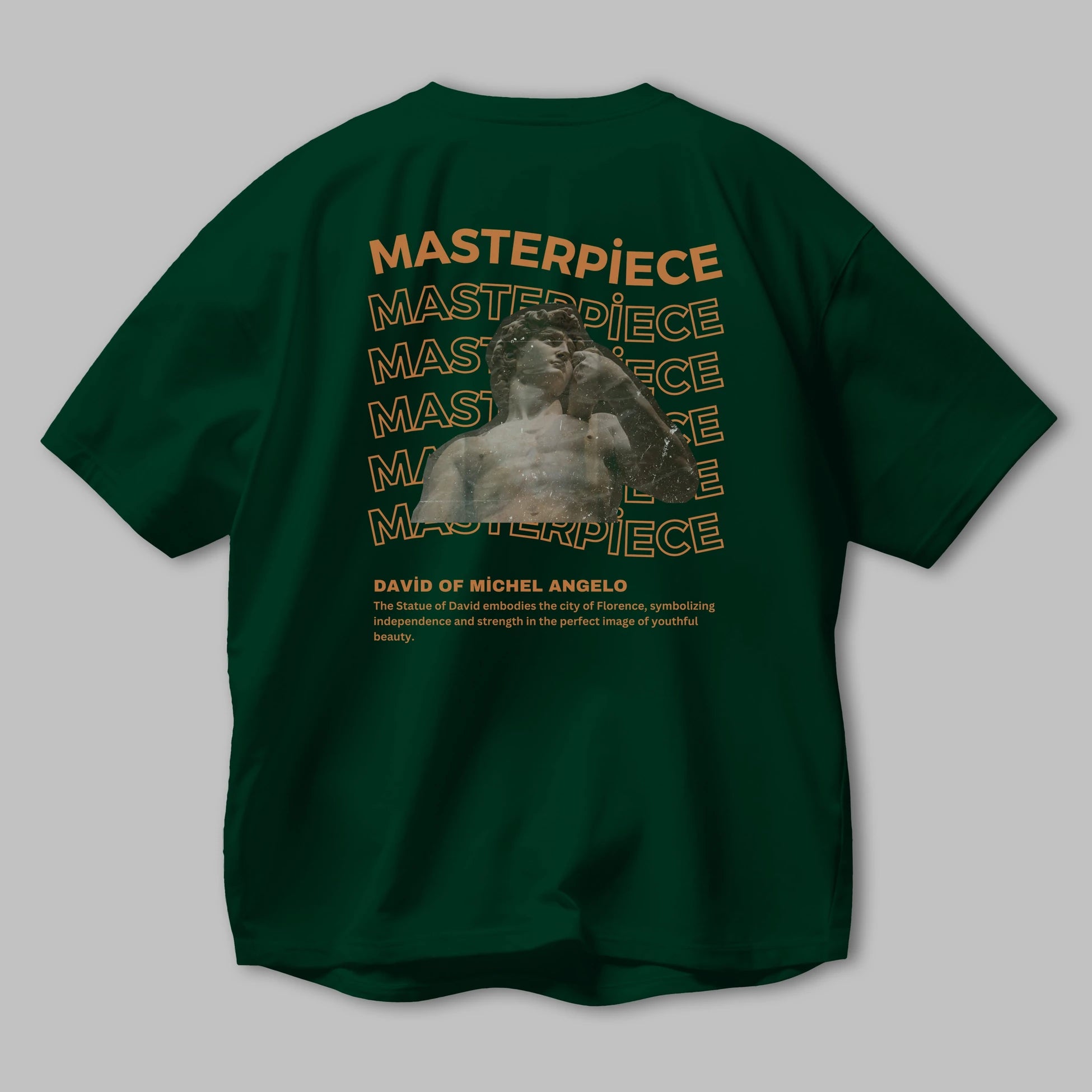 Masterpiece Yazılı Arka Baskılı Oversize t-shirt Erkek Kadın Unisex