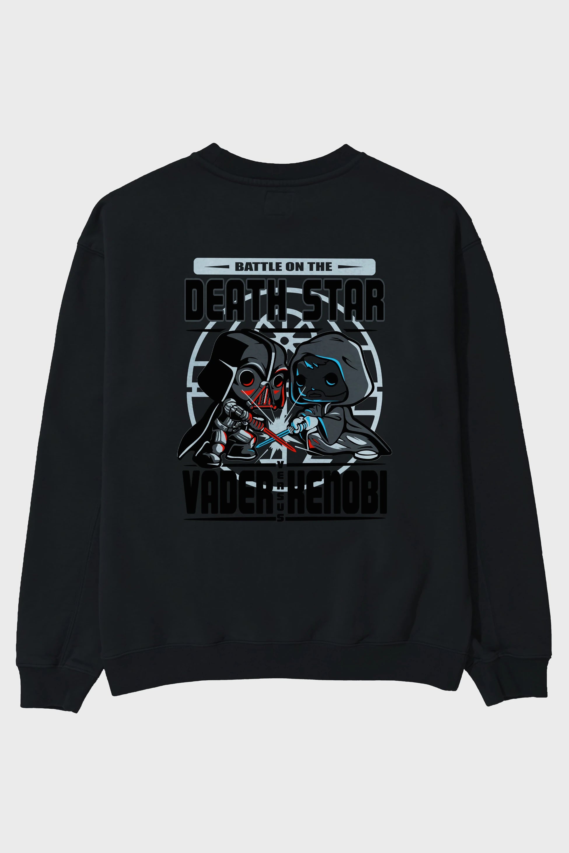 Vader Kenobi Arka Baskılı Oversize Sweatshirt Erkek Kadın Unisex