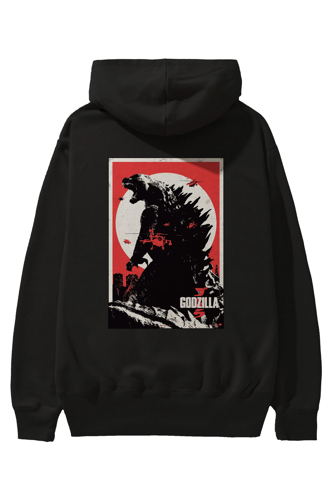 Godzilla (2) Arka Baskılı Hoodie Oversize Kapüşonlu Sweatshirt Erkek Kadın Unisex