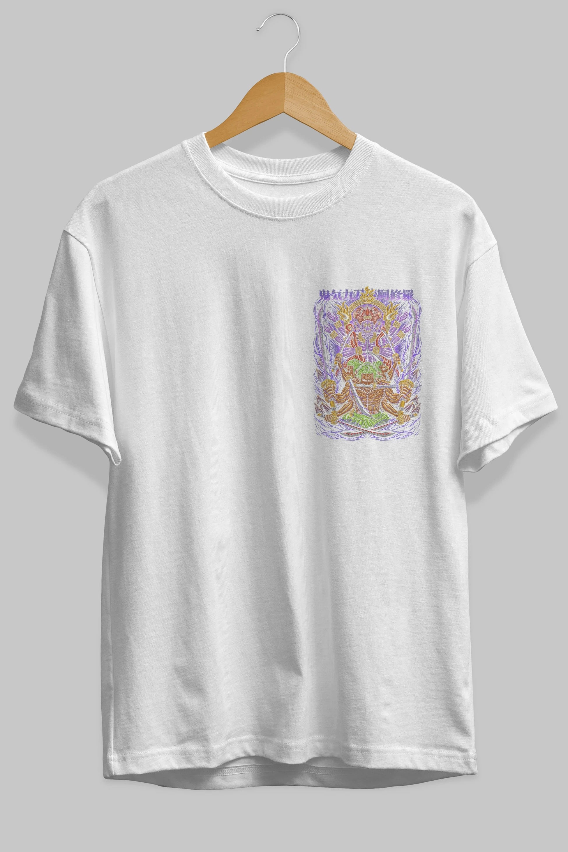 RORONOA ZORO 2 Ön Sol Baskılı Oversize t-shirt Erkek Kadın Unisex %100 Pamuk Bisiklet Yaka tişort