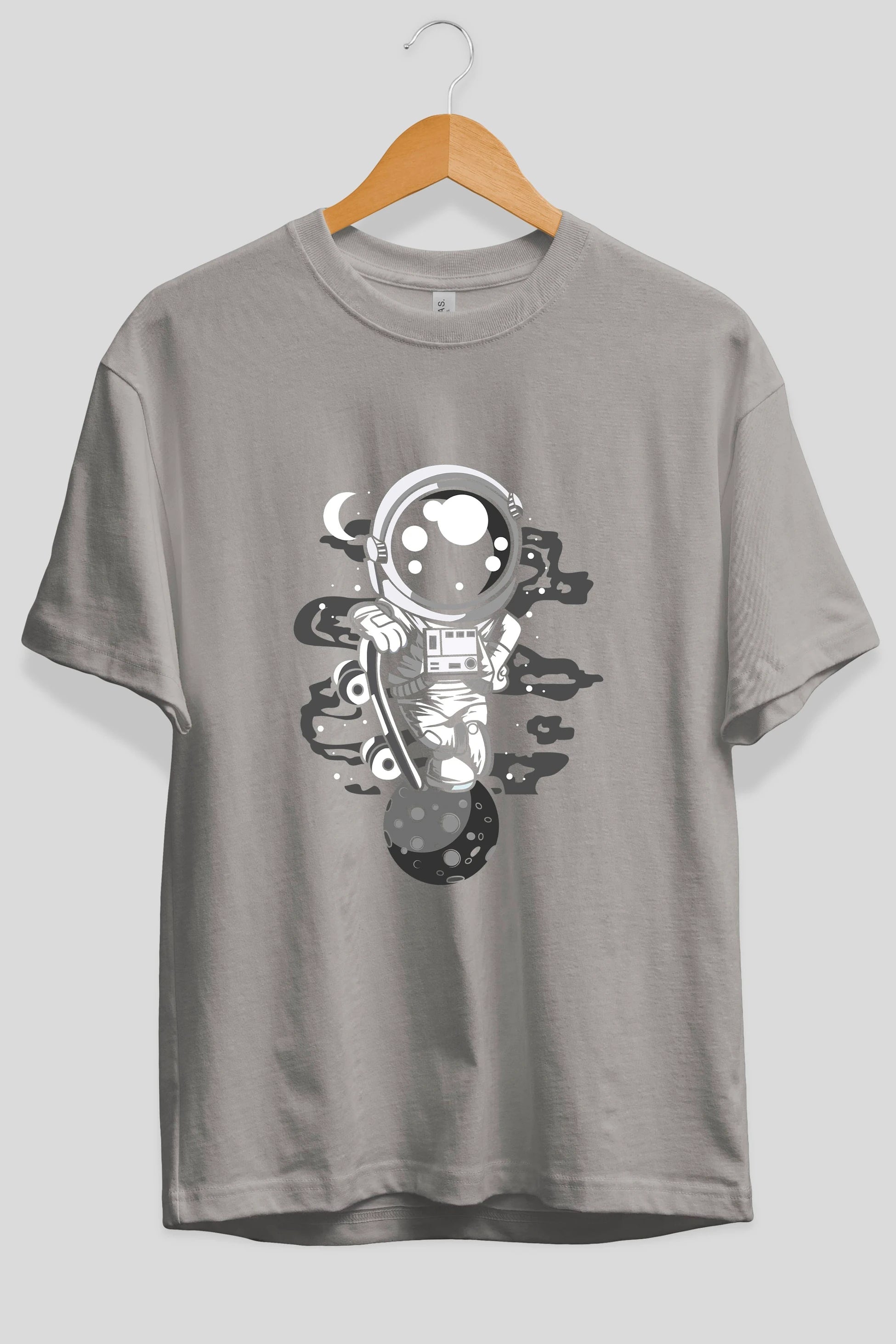 Astronaut Skater Boy Ön Baskılı Oversize t-shirt Erkek Kadın Unisex