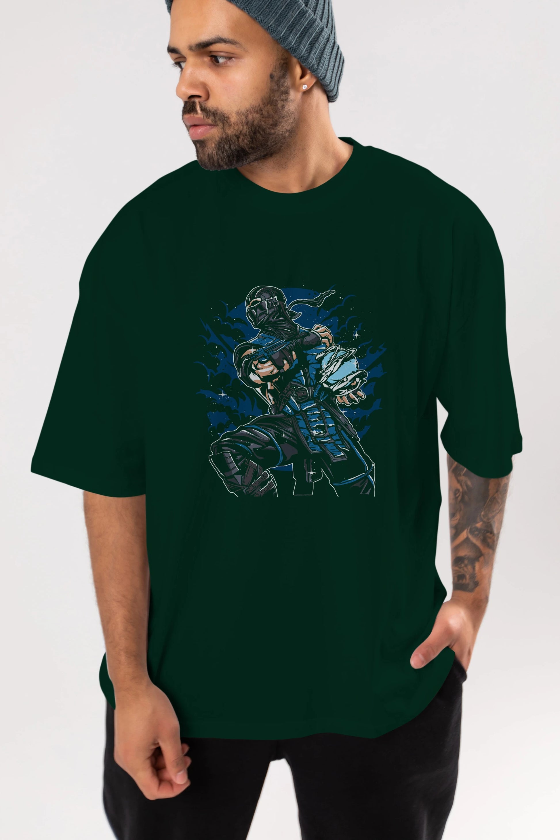Sub Zero Ön Baskılı Oversize t-shirt Erkek Kadın Unisex %100 Pamuk tişort