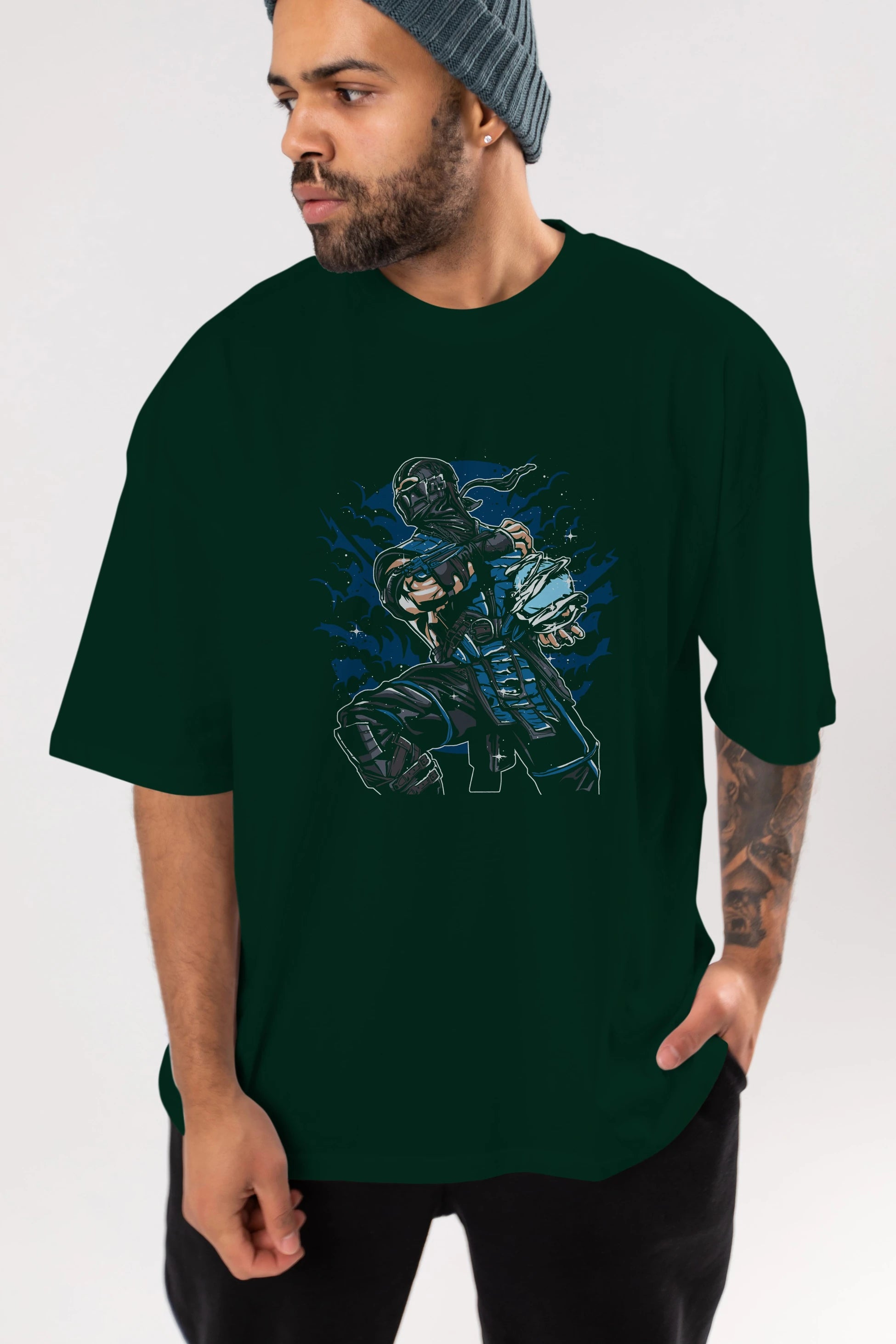 Sub Zero Ön Baskılı Oversize t-shirt Erkek Kadın Unisex %100 Pamuk tişort
