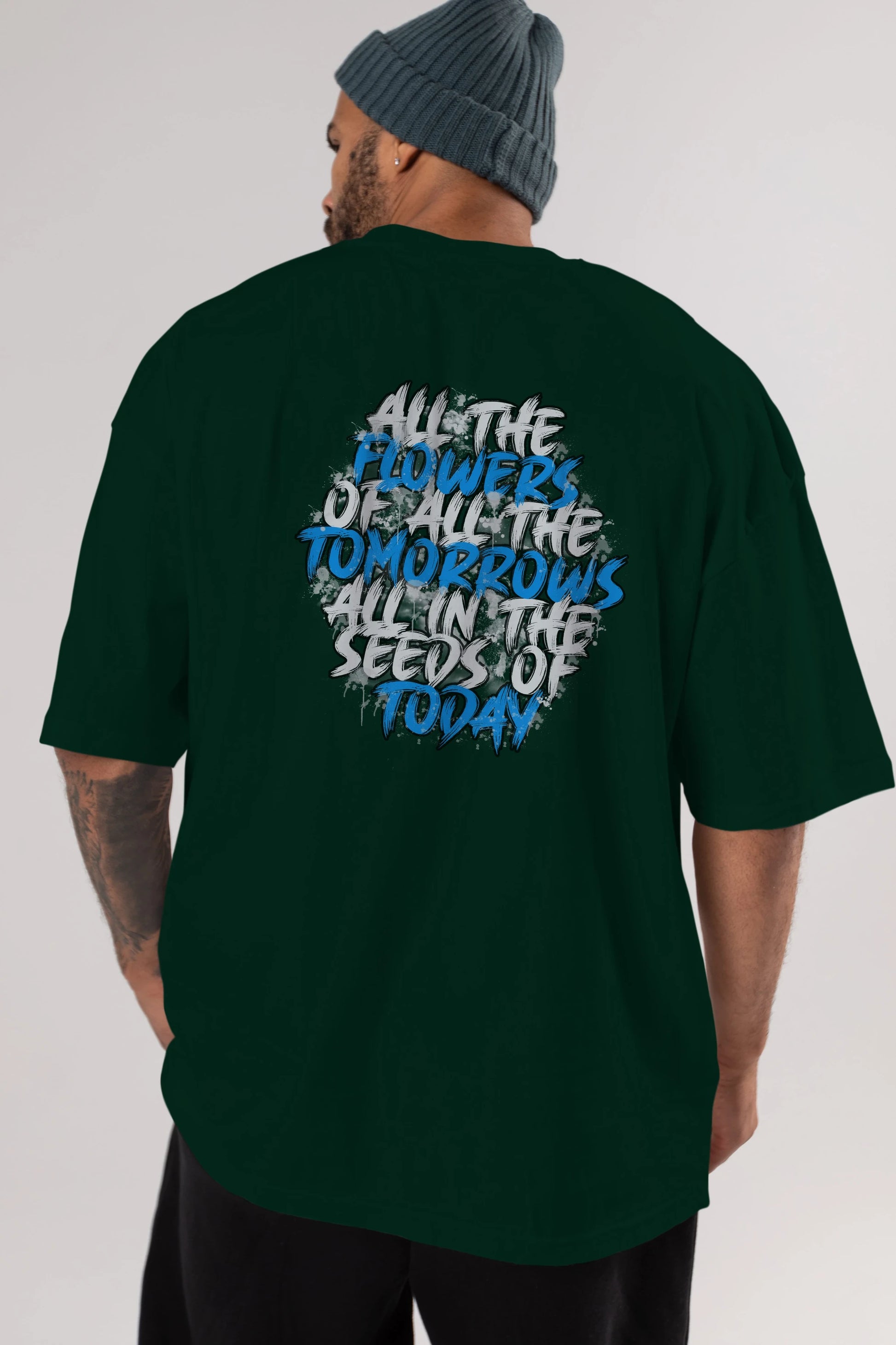 All The Flowers Of All The Tomorrows Arka Baskılı Oversize t-shirt Erkek Kadın Unisex