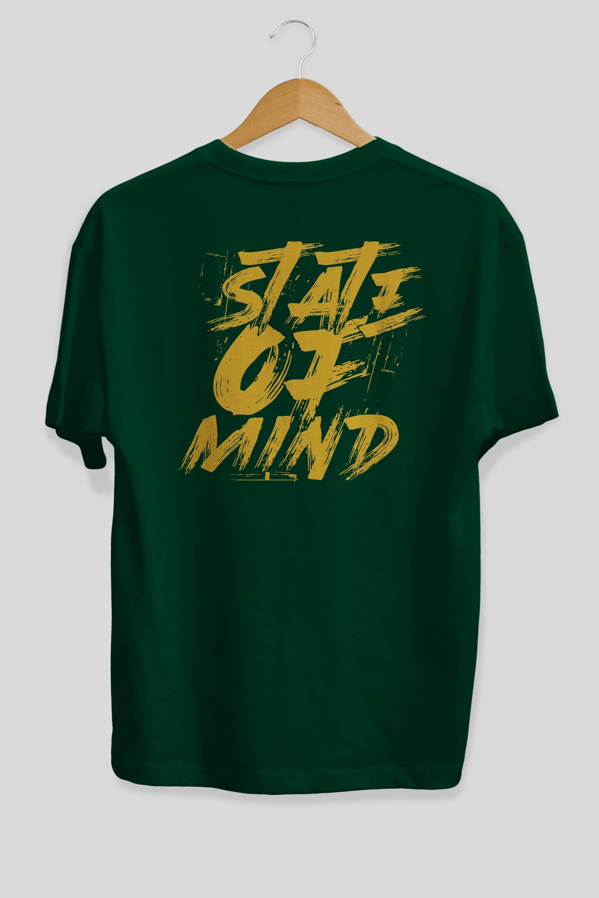 State on Mind Arka Baskılı Oversize t-shirt Erkek Kadın Unisex