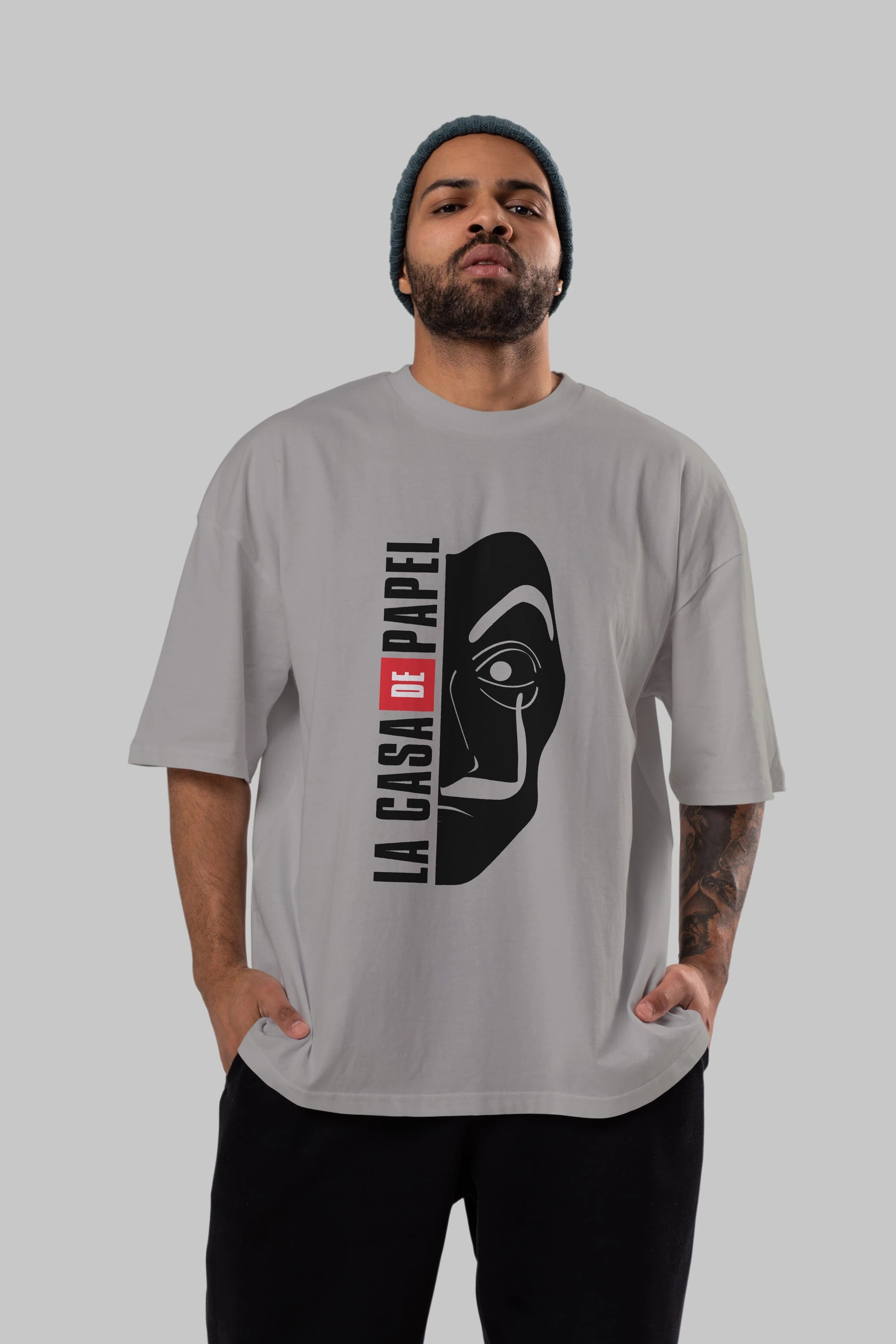 La Casa De Papel (3) Ön Baskılı Oversize t-shirt Erkek Kadın Unisex %100 Pamuk Bisiklet Yaka tişort