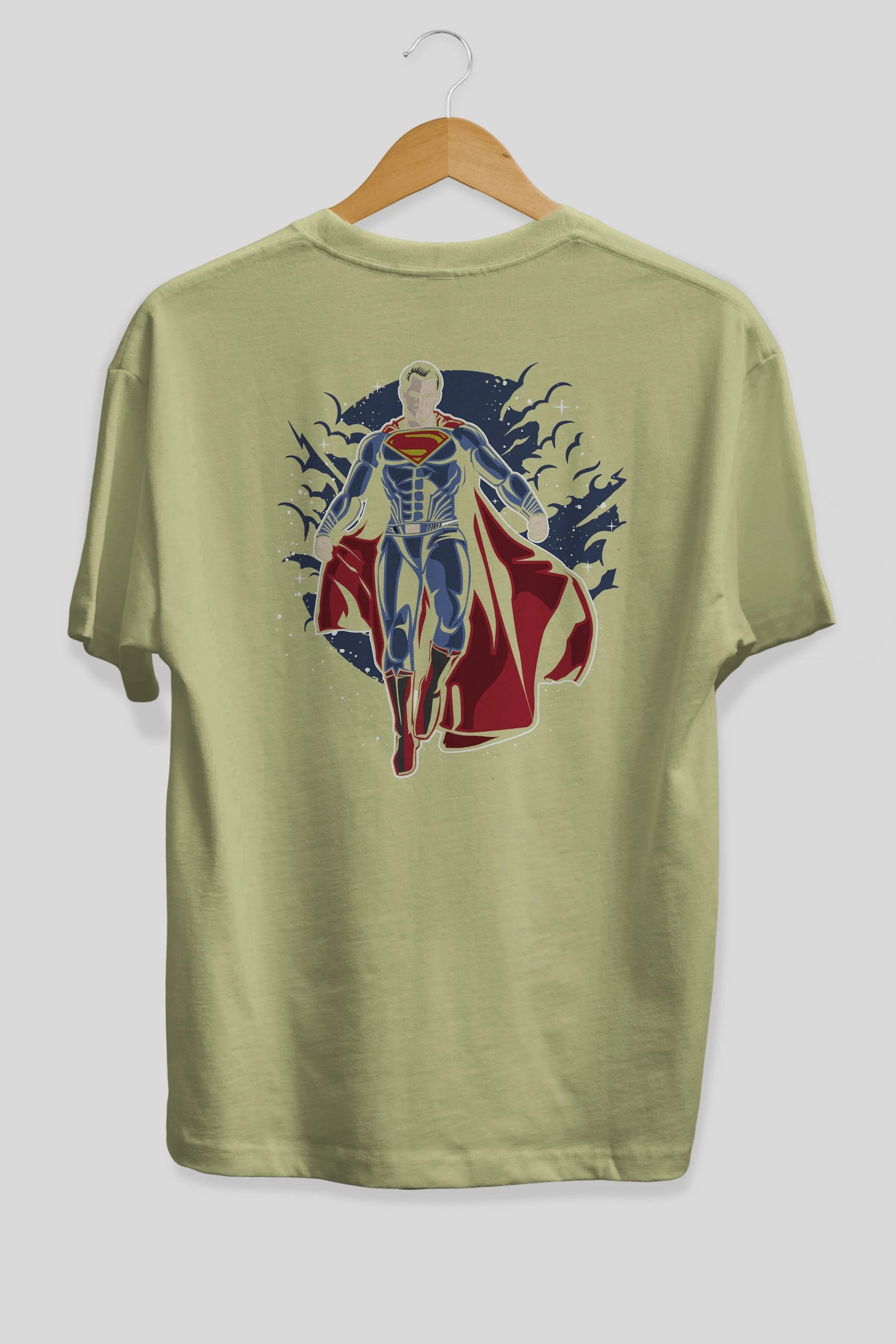 SUPERMAN Arka Baskılı Oversize t-shirt Erkek Kadın Unisex %100 Pamuk