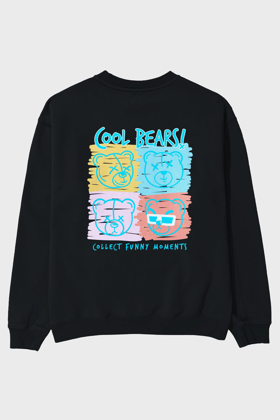 Cool Bears Arka Baskılı Oversize Sweatshirt Erkek Kadın Unisex