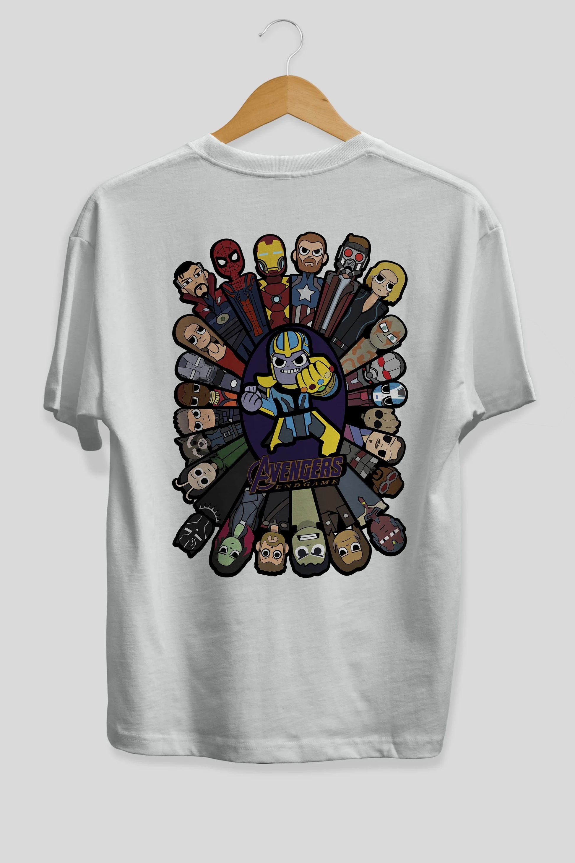 The Avengers (2) Arka Baskılı Oversize t-shirt Erkek Kadın Unisex %100 Pamuk Bisiklet Yaka tişort