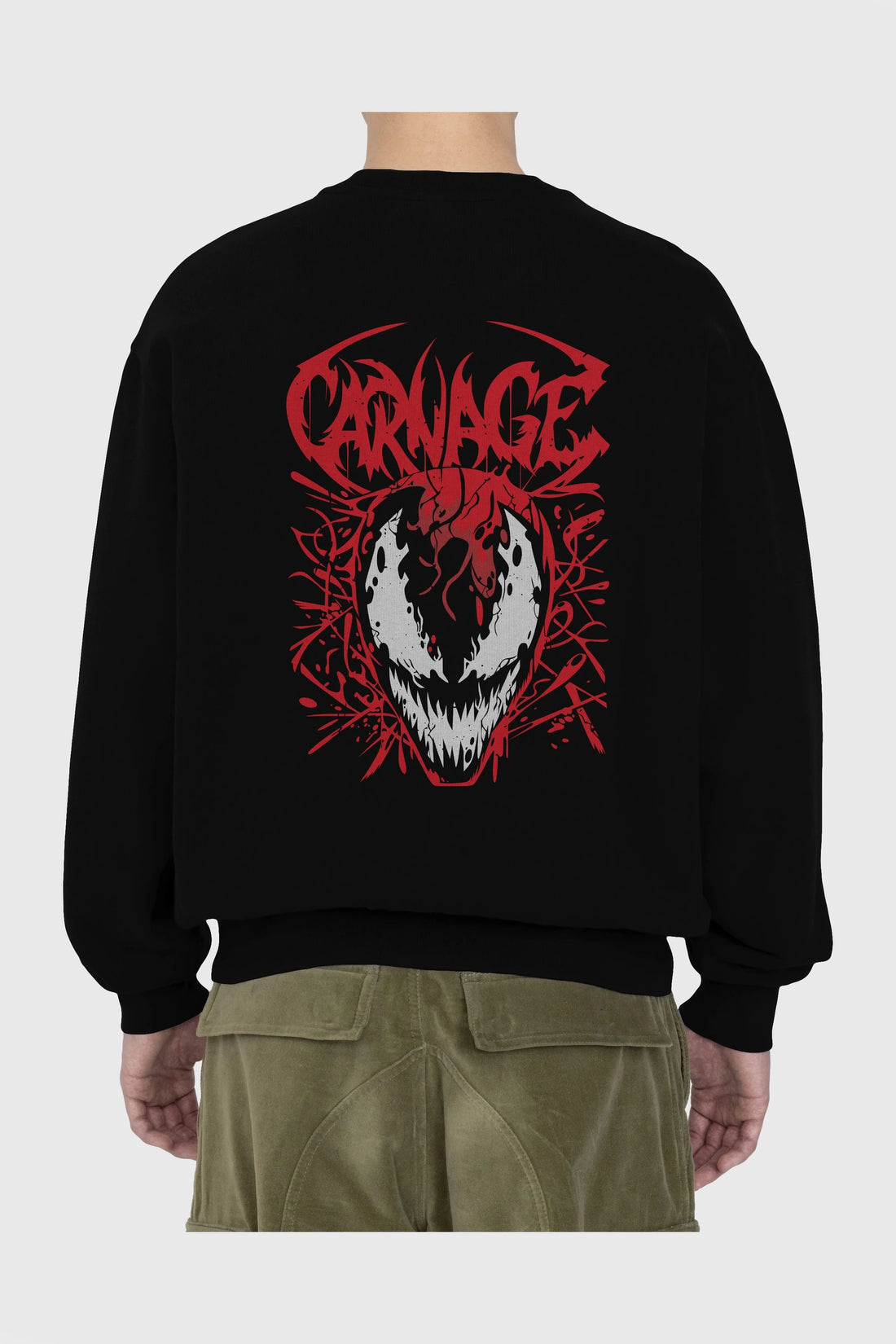 Venom (22) Arka Baskılı Oversize Sweatshirt Erkek Kadın Unisex