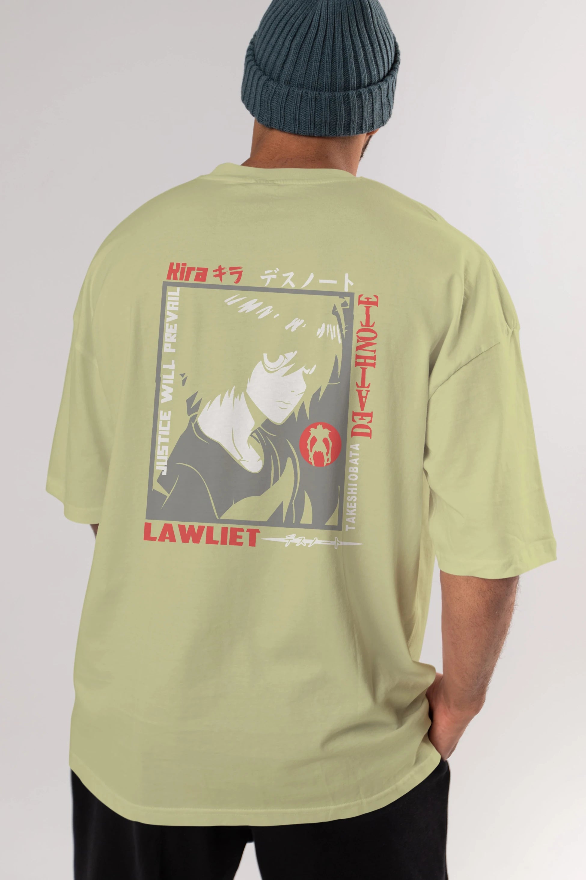 DEATH NOTE Anime Arka Baskılı Oversize t-shirt Erkek Kadın Unisex