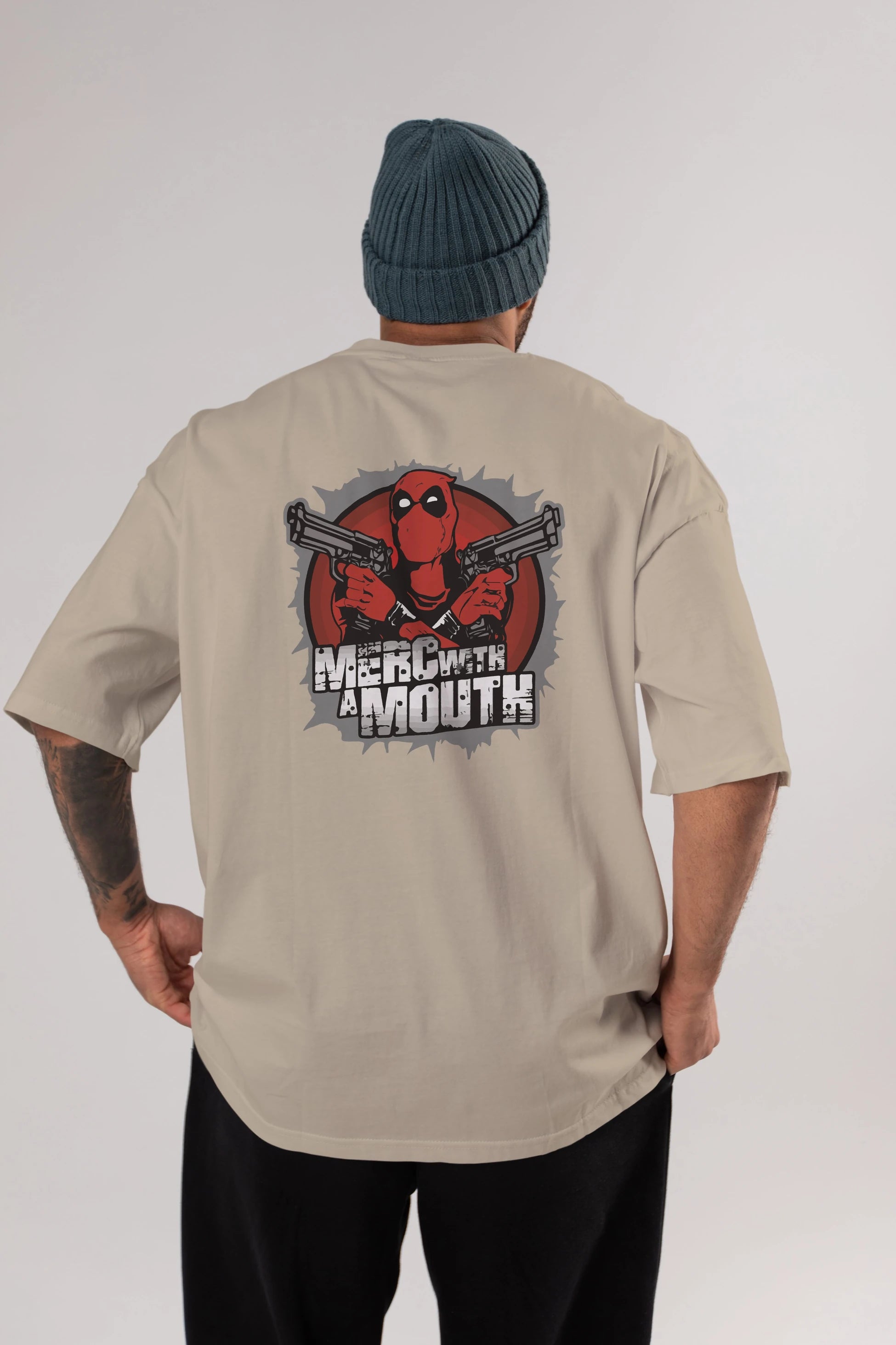 Deadpool (13) Arka Baskılı Oversize t-shirt Erkek Kadın Unisex %100 Pamuk Bisiklet Yaka tişort