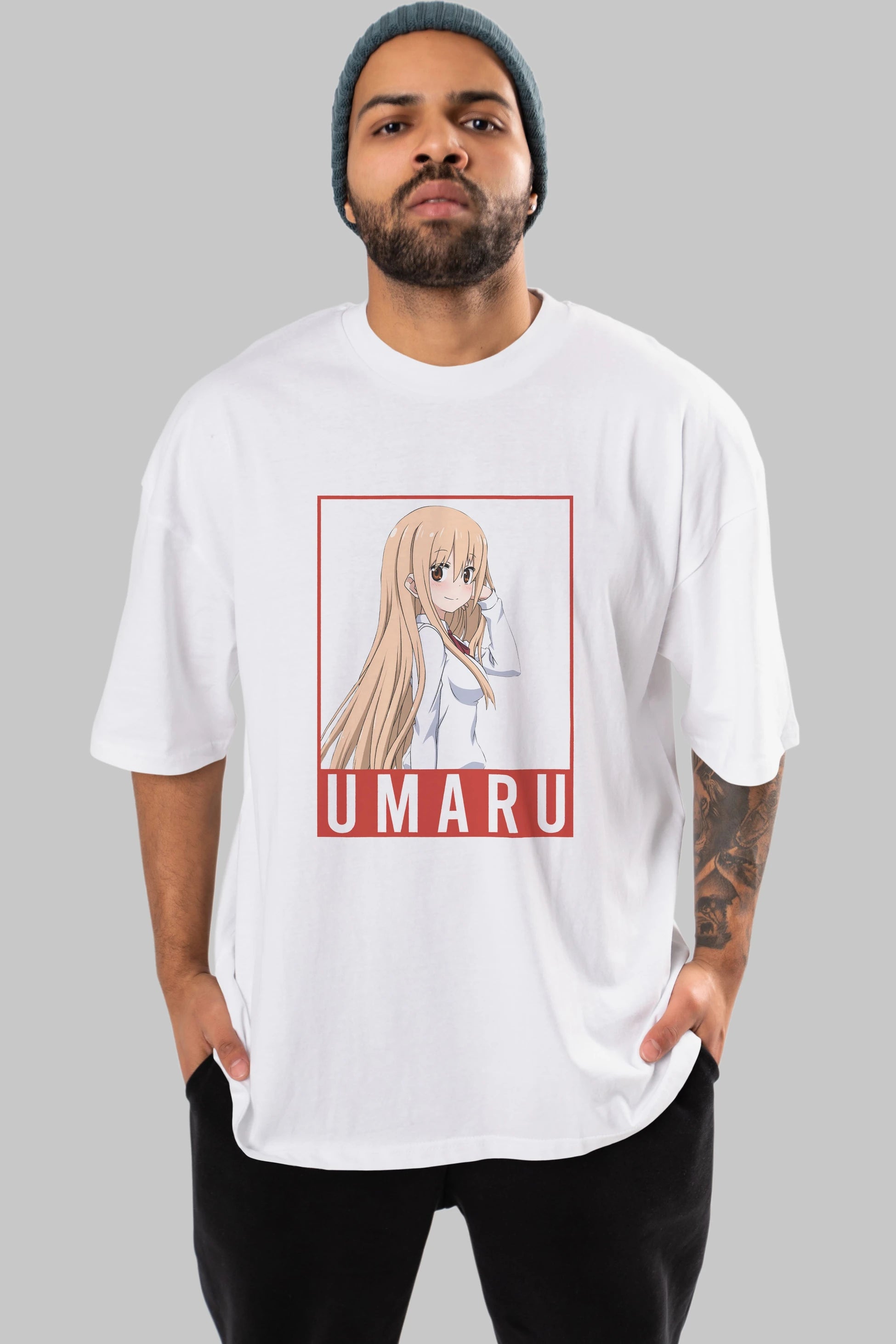 Umaru Doma 2 (2) Anime Ön Baskılı Oversize t-shirt %100 pamuk Erkek Kadın Unisex