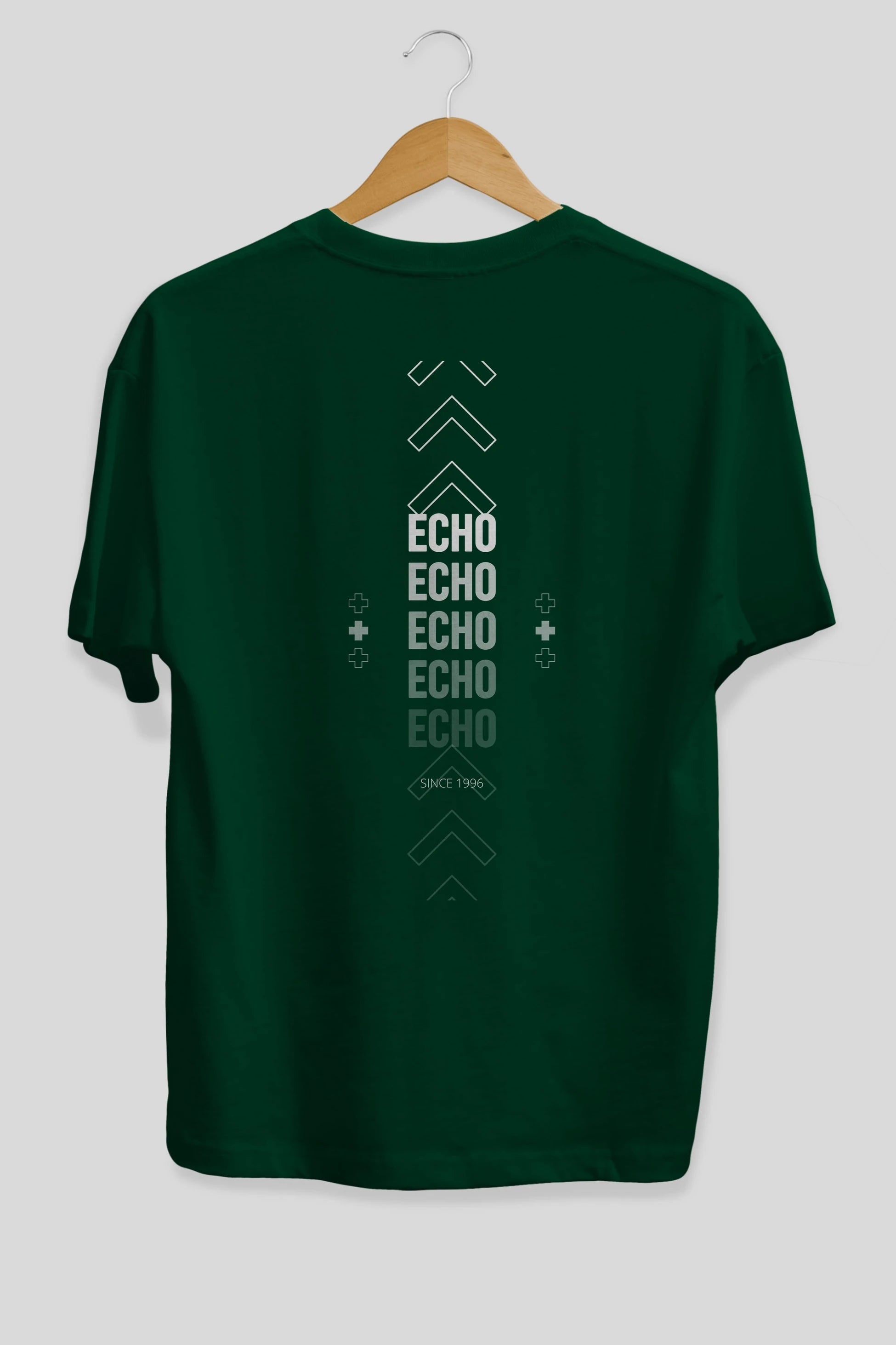 Echo Yazılı Arka Baskılı Oversize t-shirt Erkek Kadın Unisex