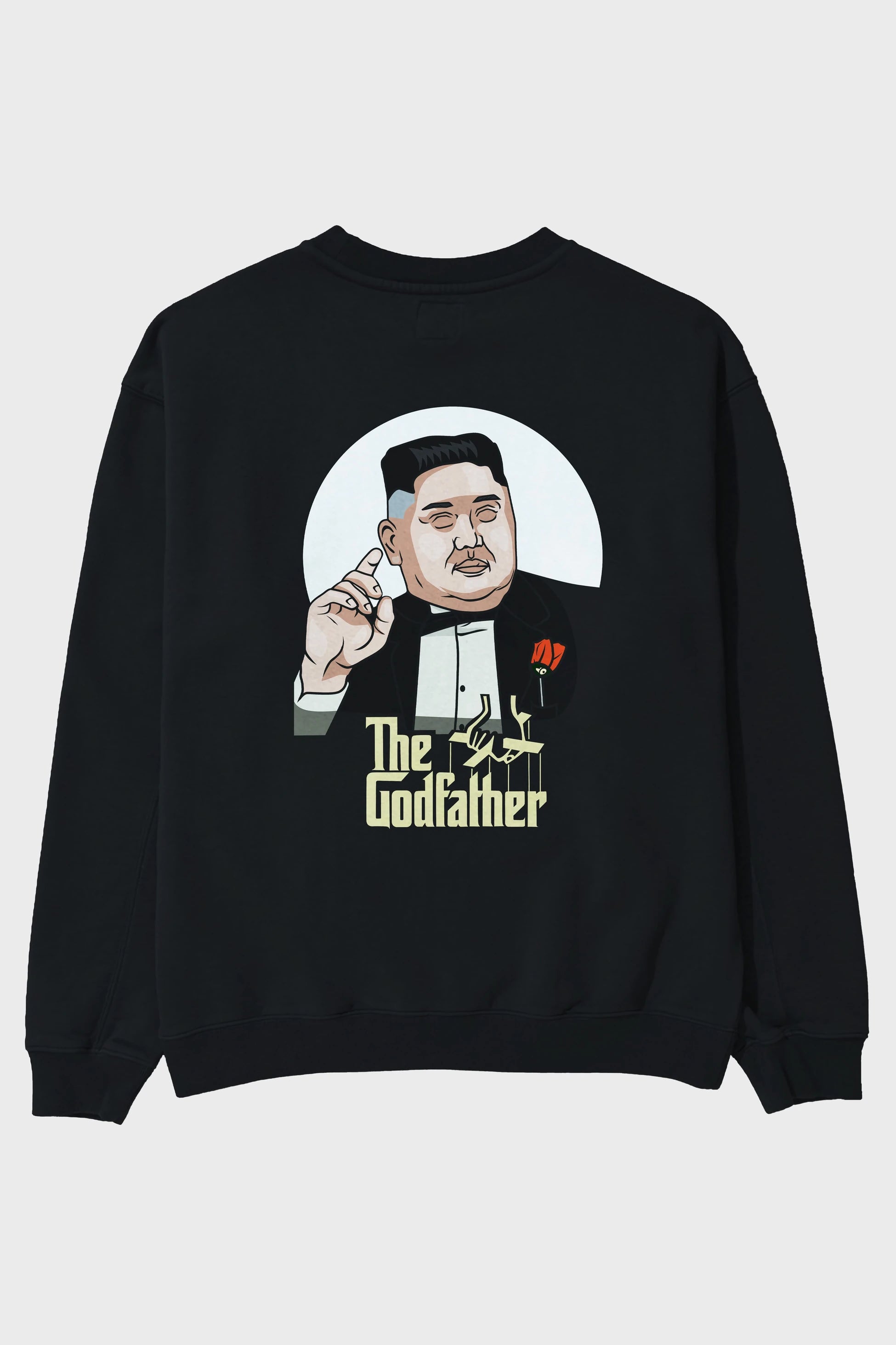 Godfather Jong Un Arka Baskılı Oversize Sweatshirt Erkek Kadın Unisex