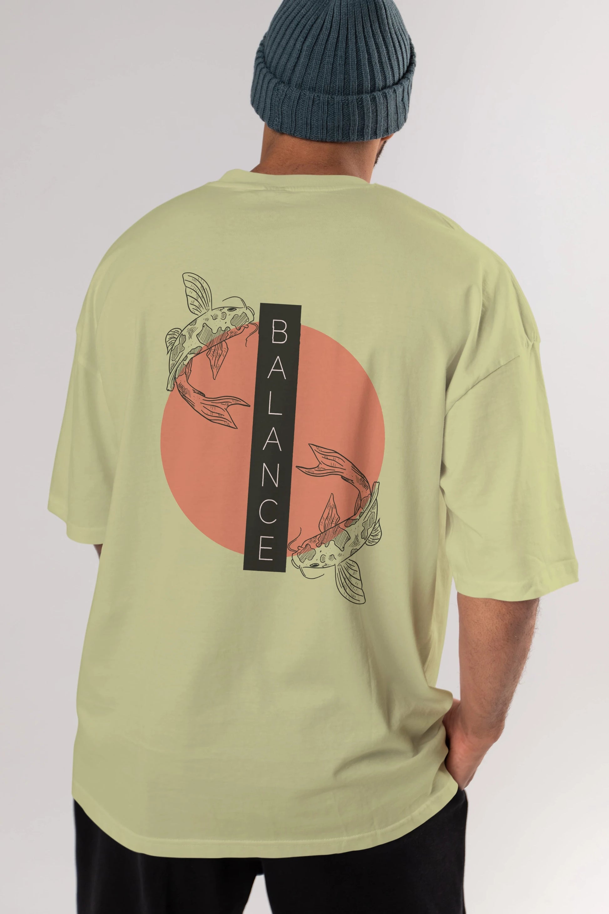 Balance 2 Yazılı Arka Baskılı Oversize t-shirt Erkek Kadın Unisex