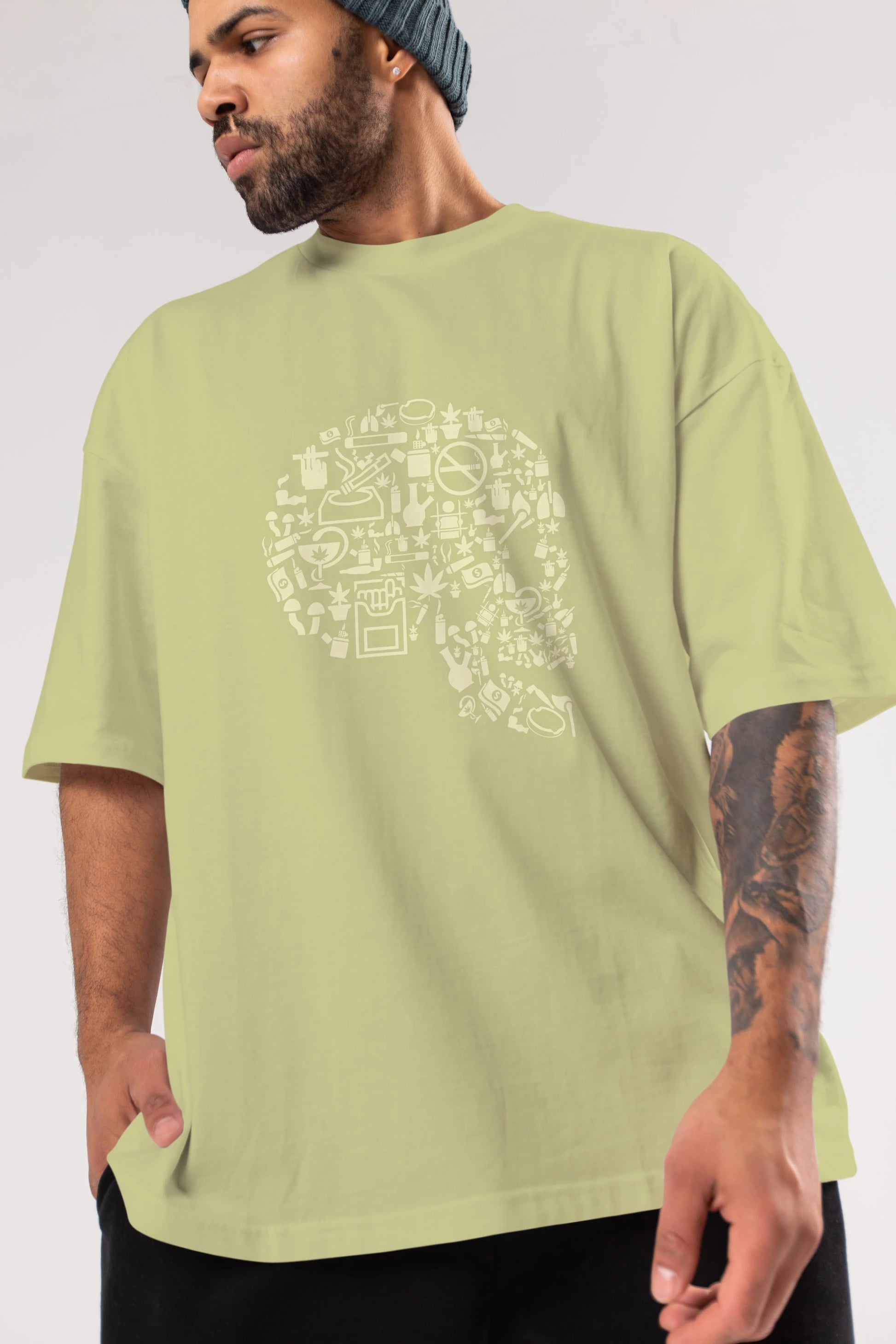 Smoking Kills Ön Baskılı Oversize t-shirt %100 pamuk Erkek Kadın Unisex
