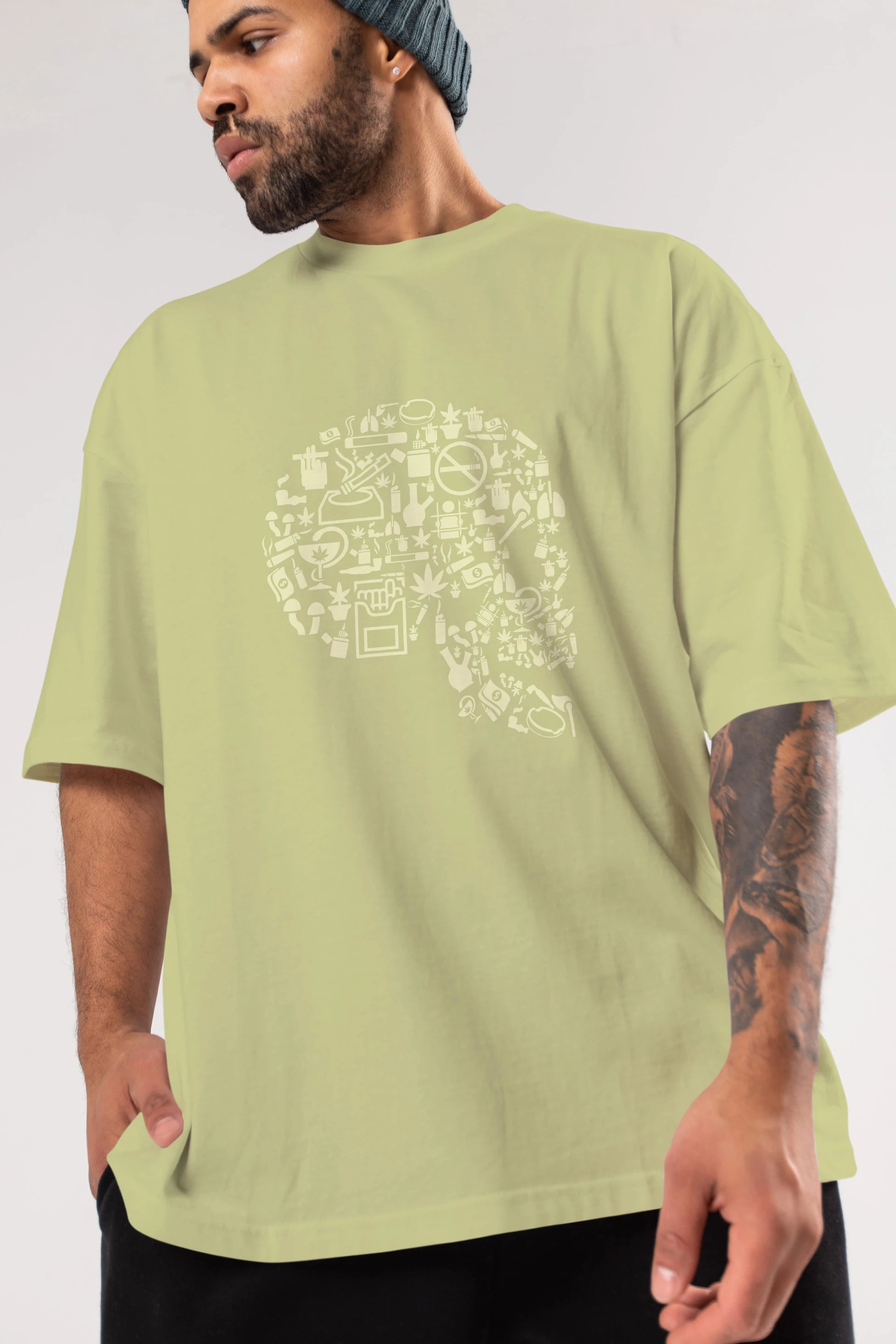 Smoking Kills Ön Baskılı Oversize t-shirt %100 pamuk Erkek Kadın Unisex