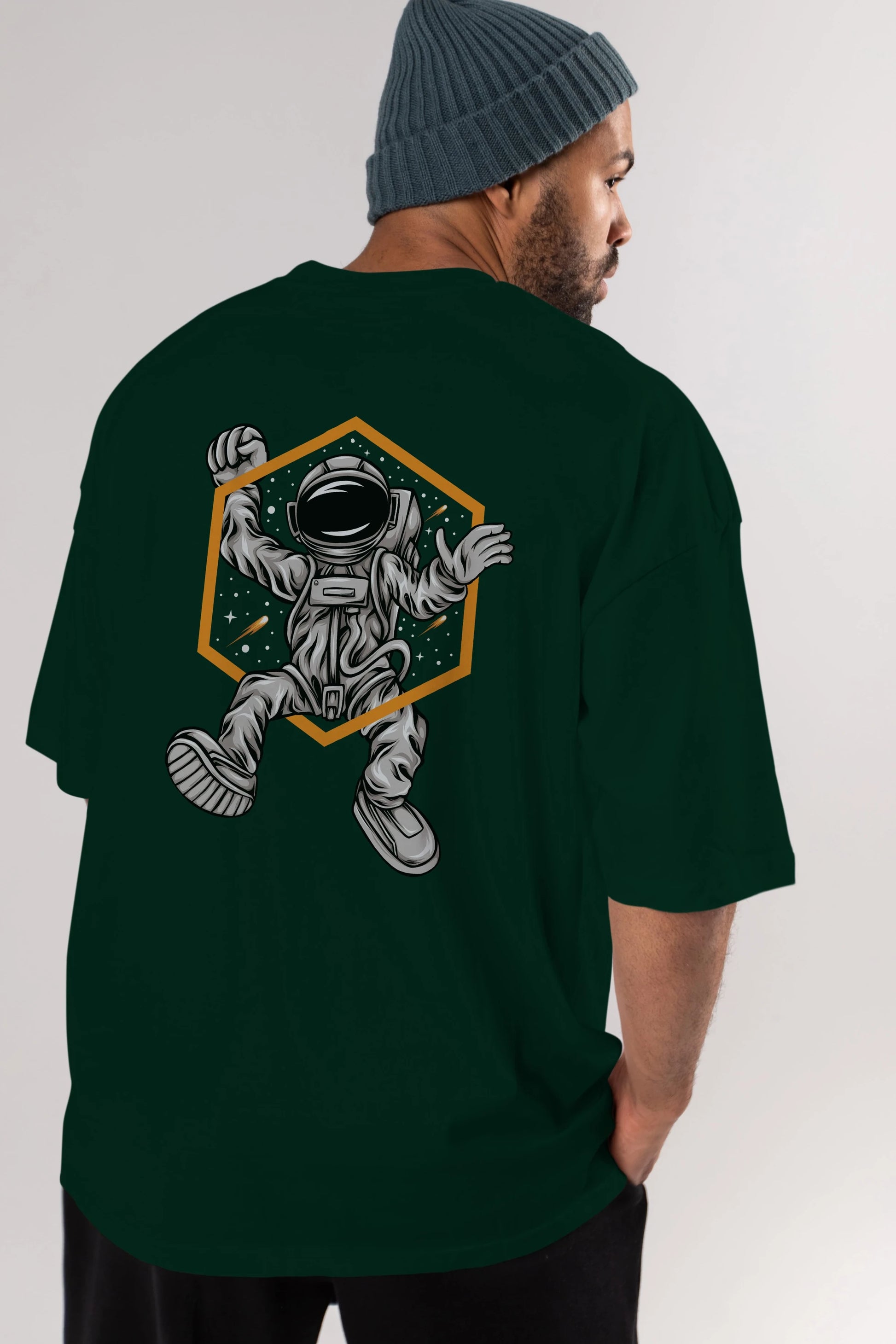 Astrofun Arka Baskılı Oversize t-shirt Erkek Kadın Unisex