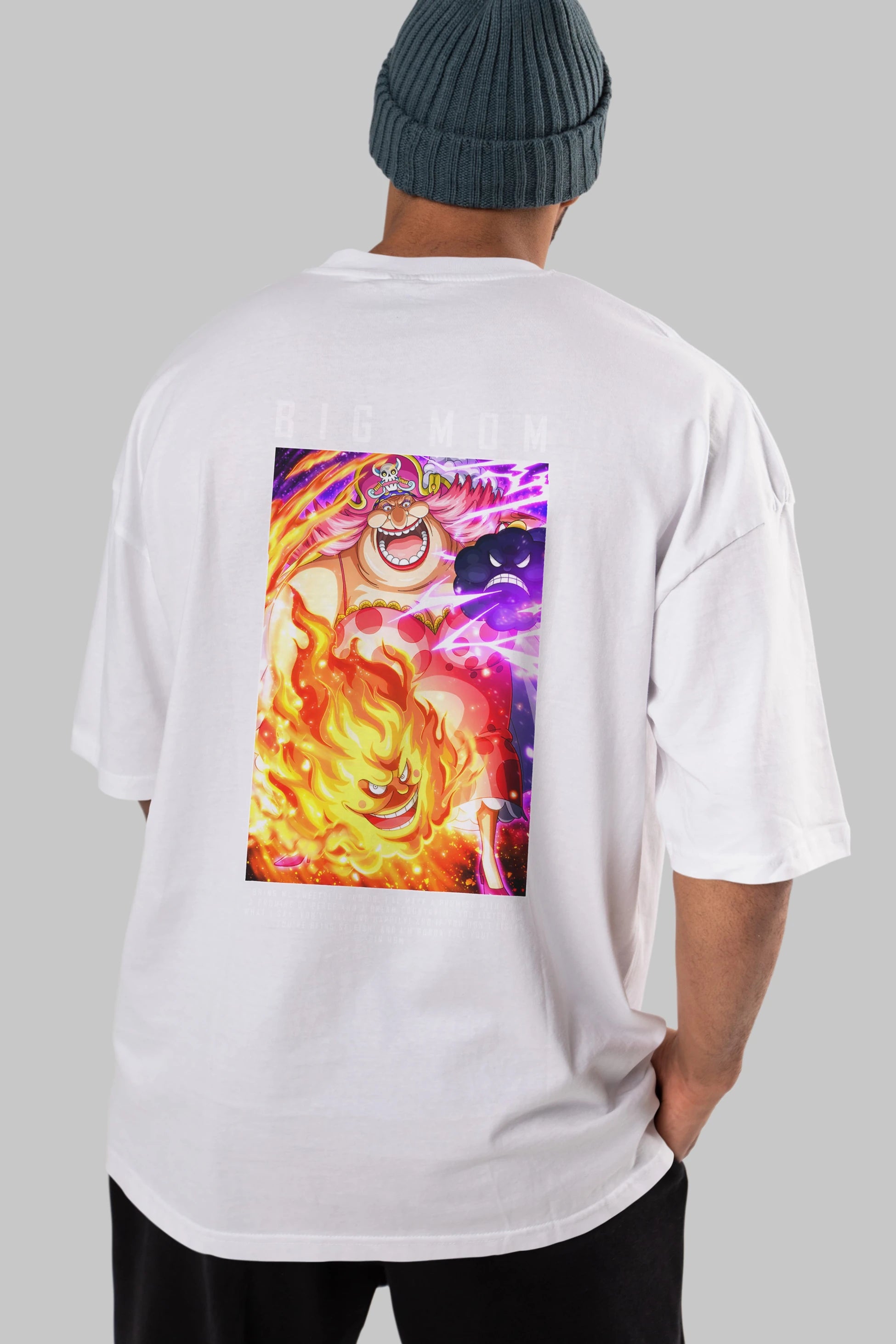 Charlotte Linlin Anime Arka Baskılı Oversize t-shirt Erkek Kadın Unisex %100 pamuk tişort