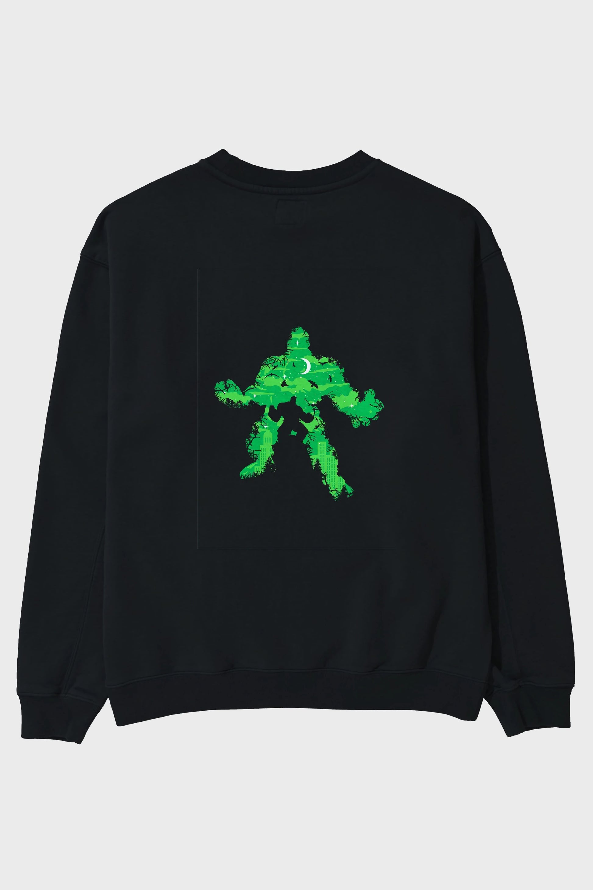 Green Monster Arka Baskılı Oversize Sweatshirt Erkek Kadın Unisex