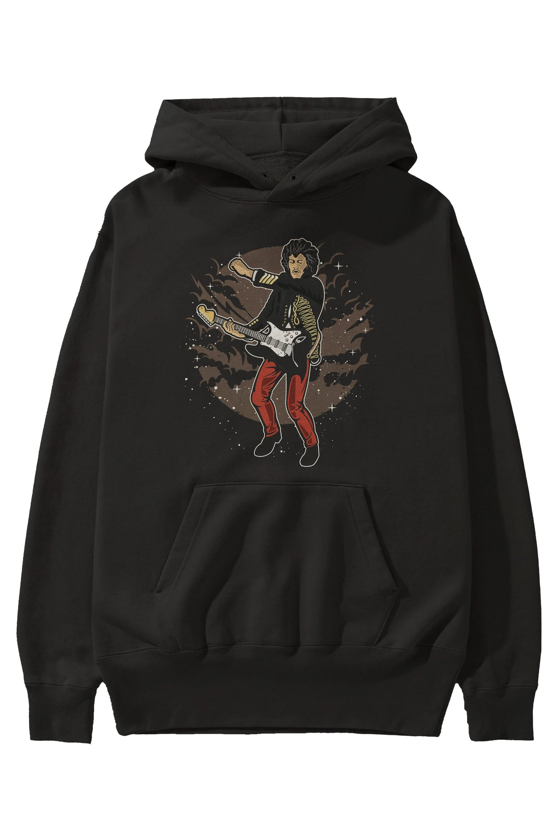 JIMMY HENDRIX Ön Baskılı Hoodie Oversize Kapüşonlu Sweatshirt Erkek Kadın Unisex