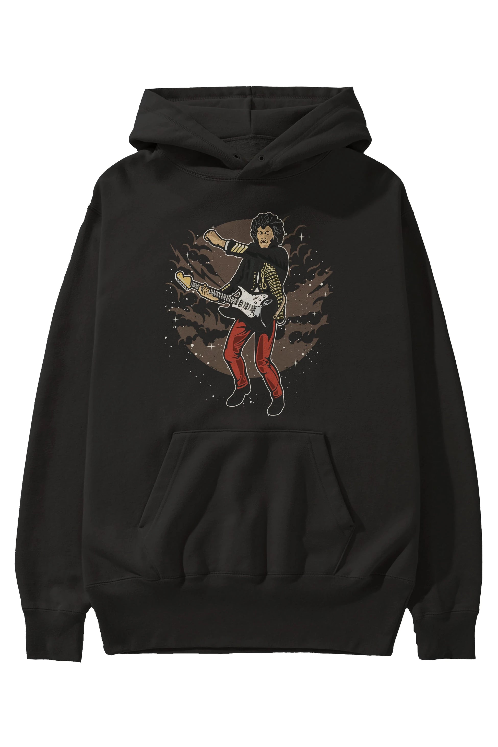 JIMMY HENDRIX Ön Baskılı Hoodie Oversize Kapüşonlu Sweatshirt Erkek Kadın Unisex