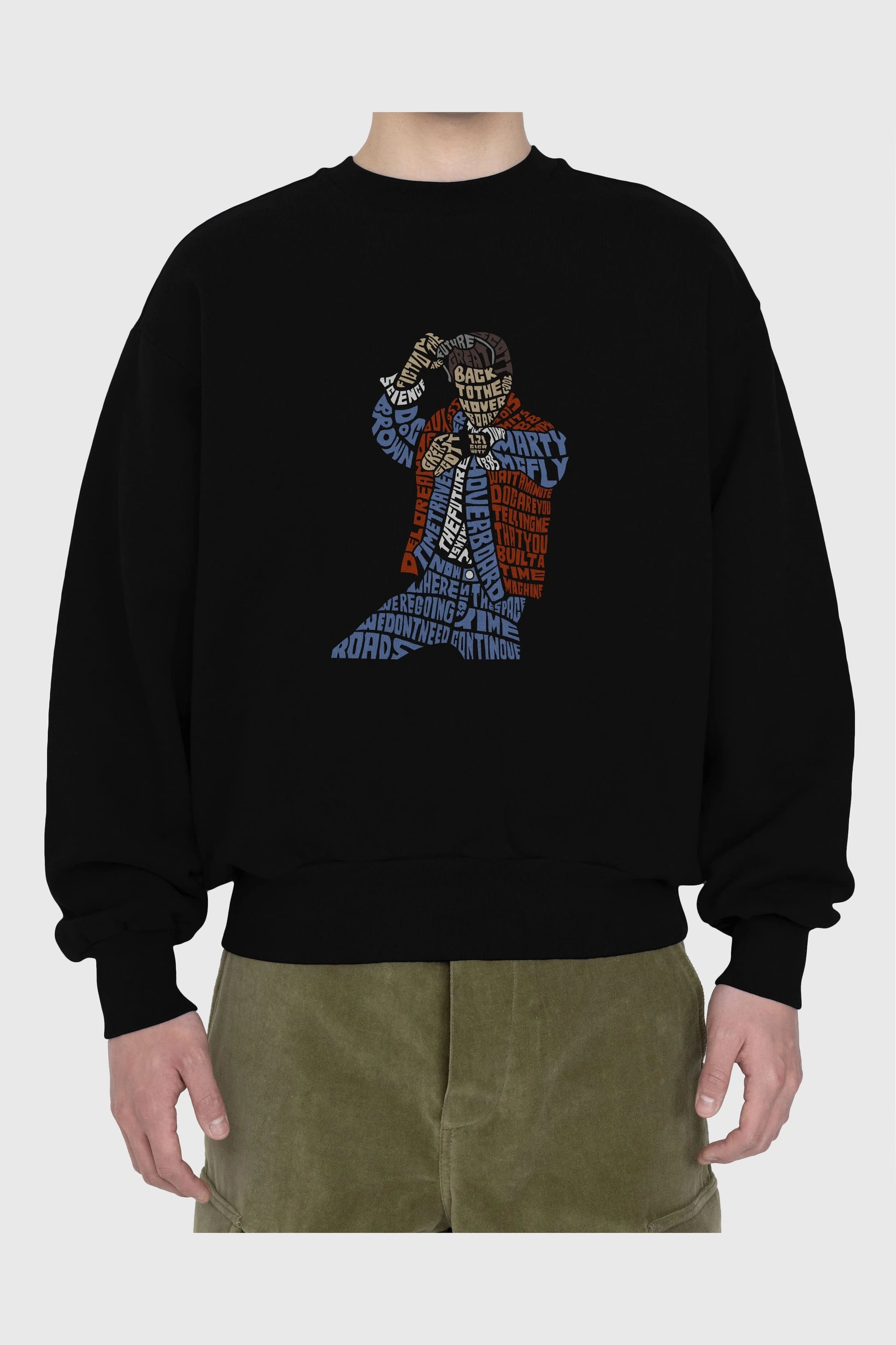 Back To The Hoverboard Ön Baskılı Oversize Sweatshirt Erkek Kadın Unisex