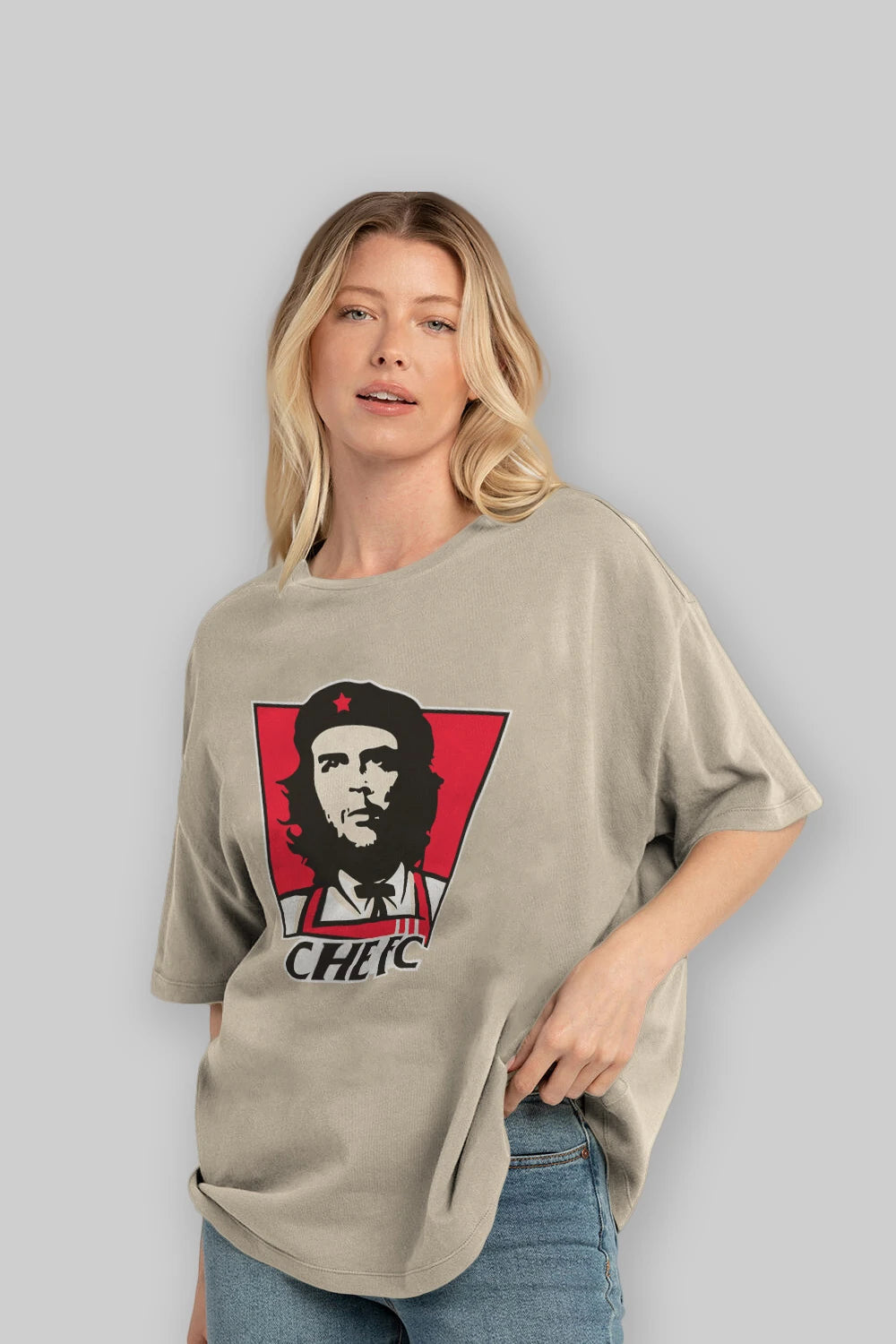 Che FC Ön Baskılı Oversize t-shirt Erkek Kadın Unisex %100 Pamuk Bisiklet Yaka tişort