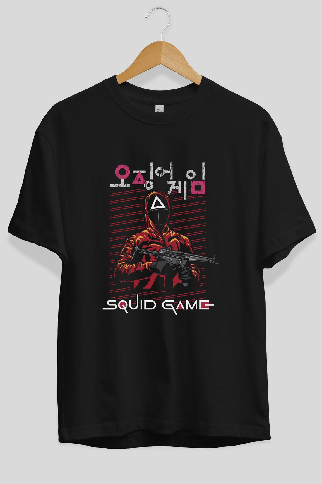Squid Game (2) Ön Baskılı Oversize t-shirt Erkek Kadın Unisex %100 Pamuk Bisiklet Yaka tişort