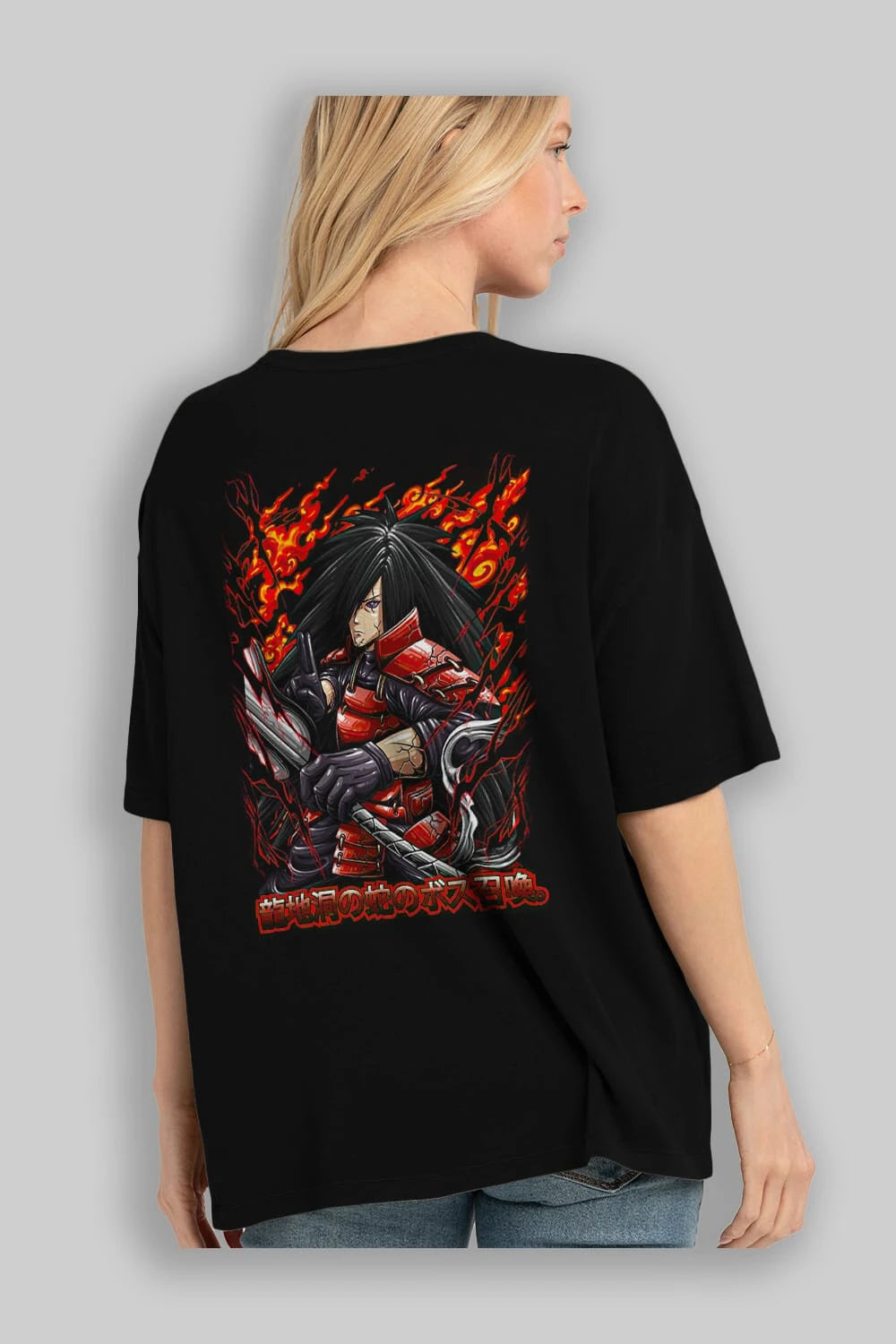 NARUTO (12) Anime Arka Baskılı Oversize t-shirt Erkek Kadın Unisex