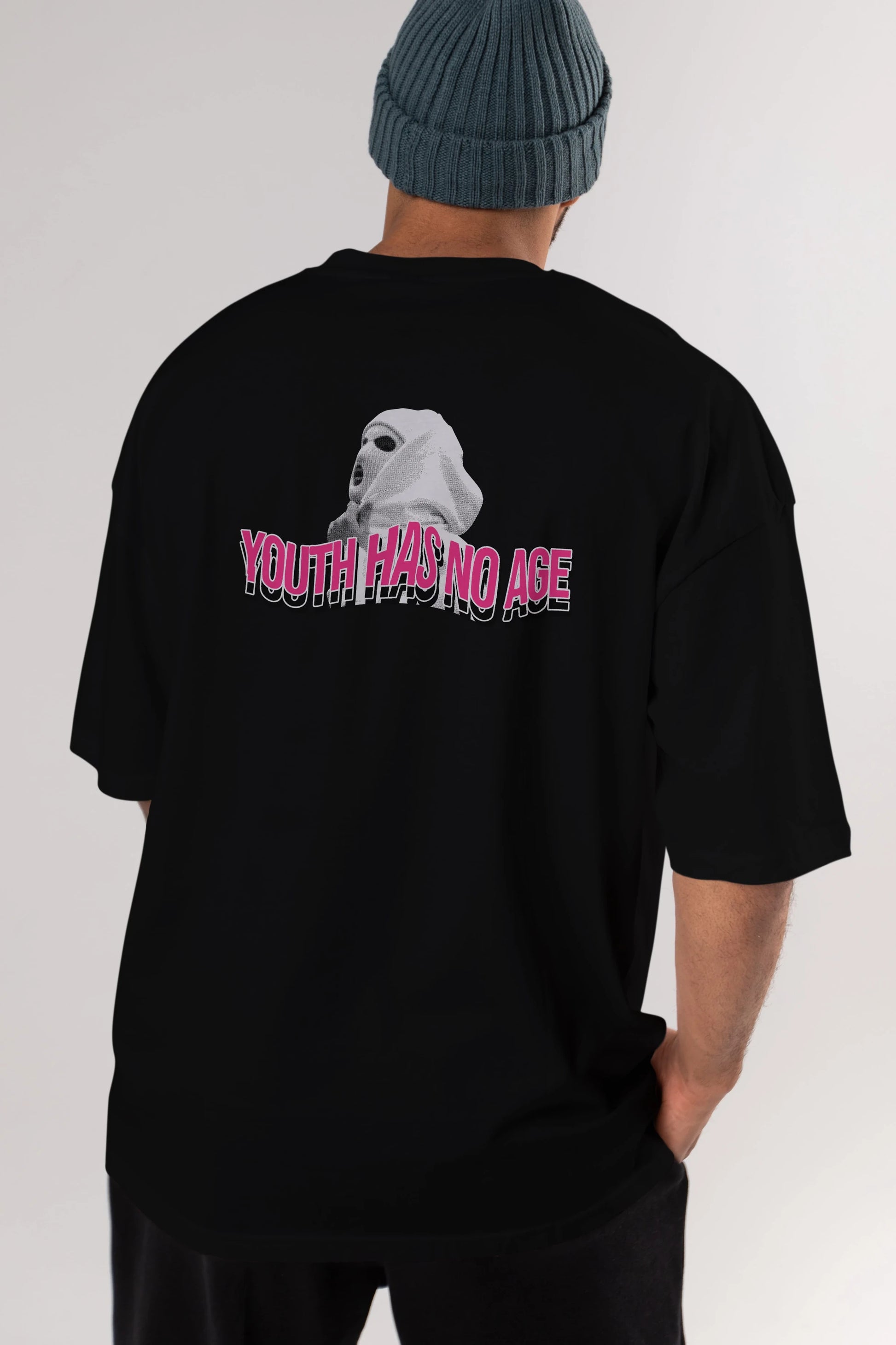 Youth Has No Age Arka Baskılı Oversize t-shirt Erkek Kadın Unisex