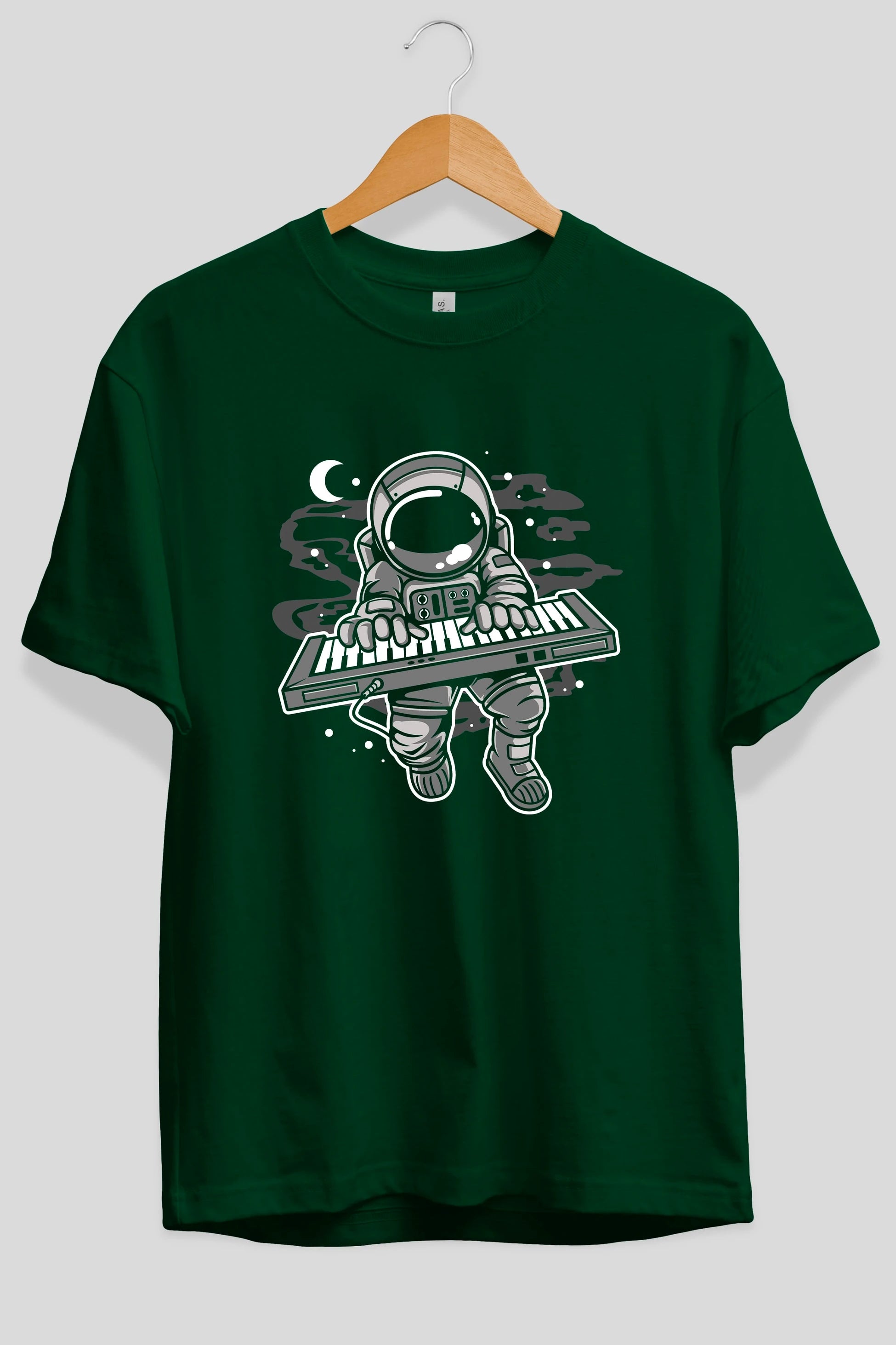 Astronaut Keyboard Ön Baskılı Oversize t-shirt Erkek Kadın Unisex