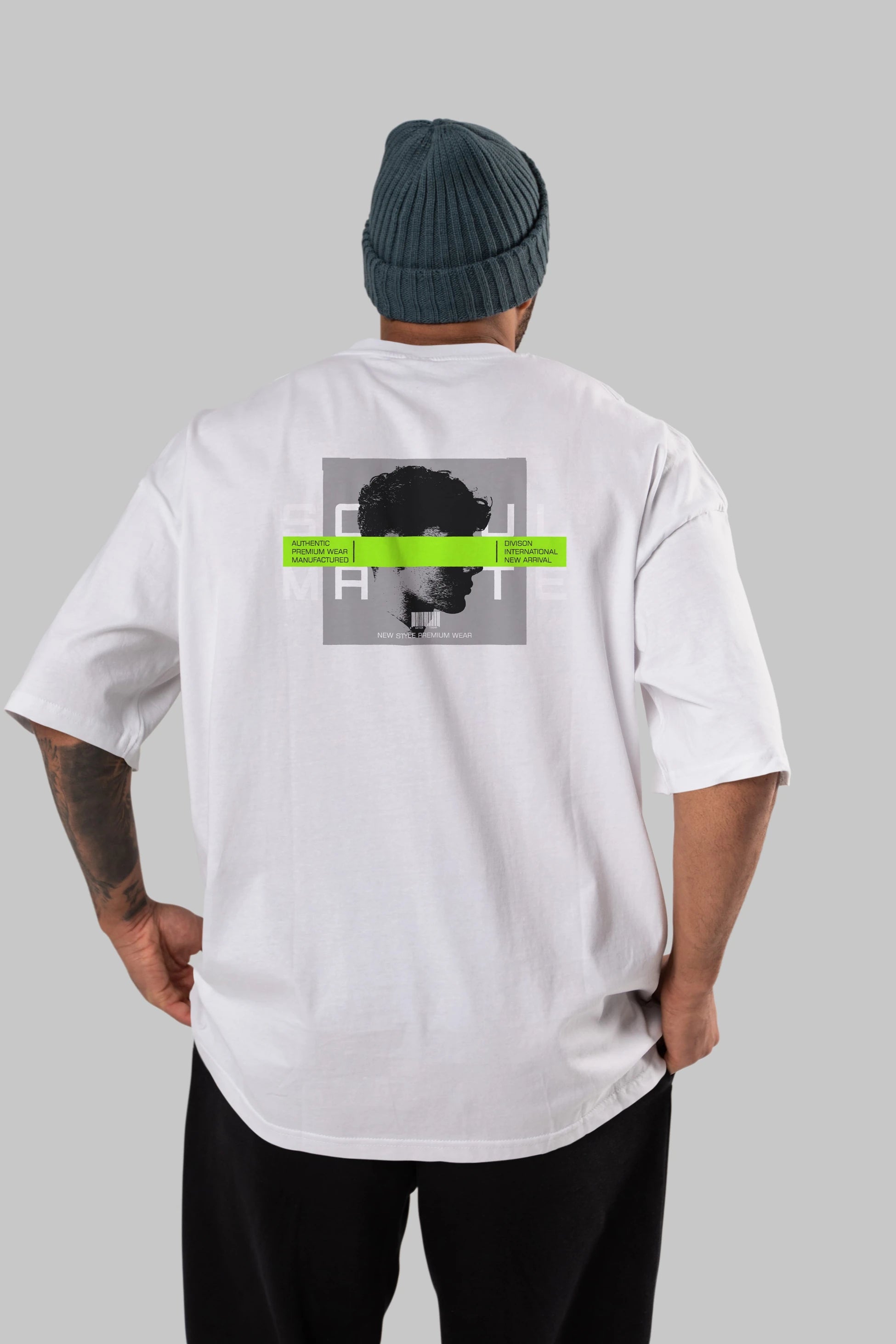 Soul Mate Arka Baskılı Oversize t-shirt Erkek Kadın Unisex