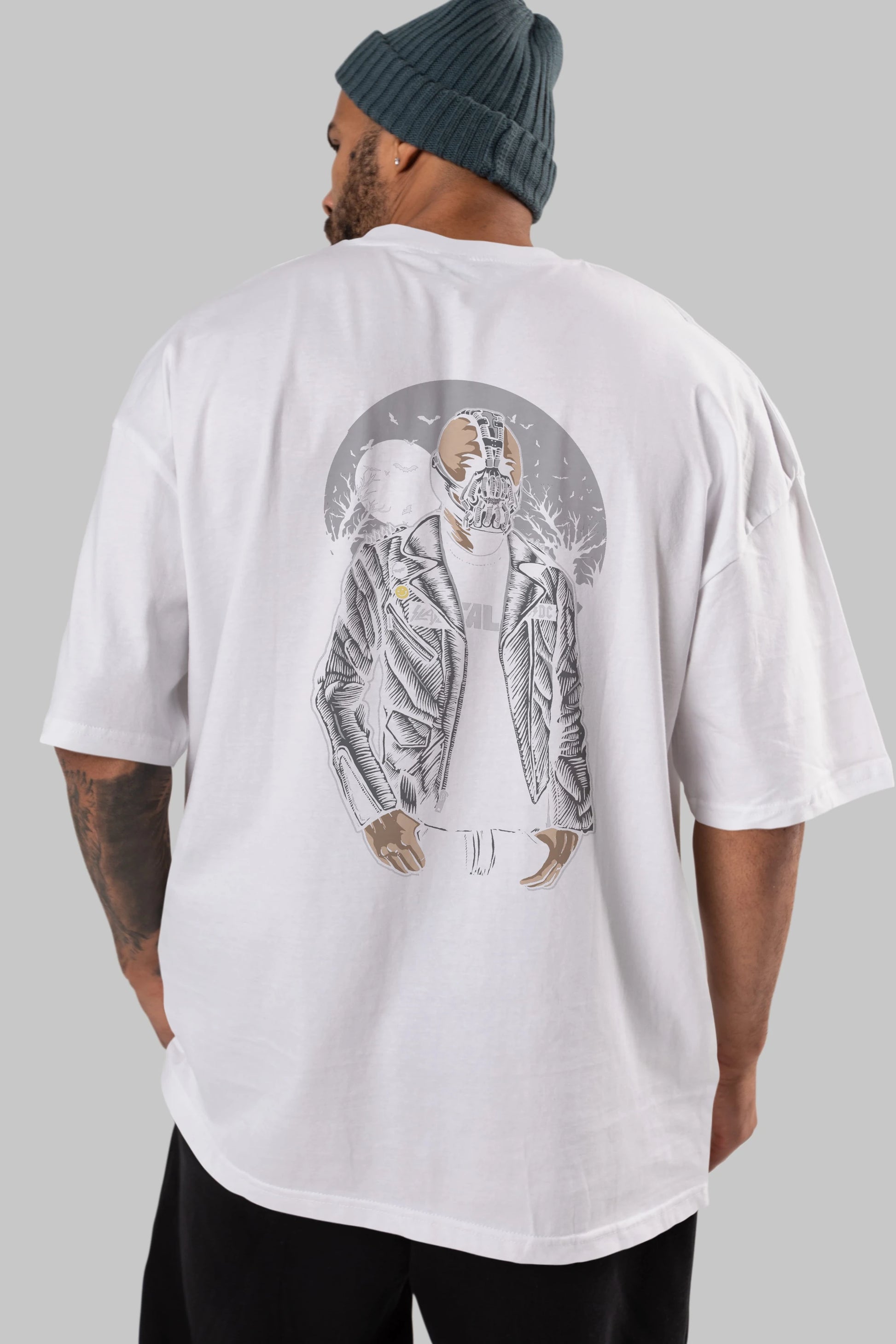 Bane Arka Baskılı Oversize t-shirt Erkek Kadın Unisex %100 Pamuk