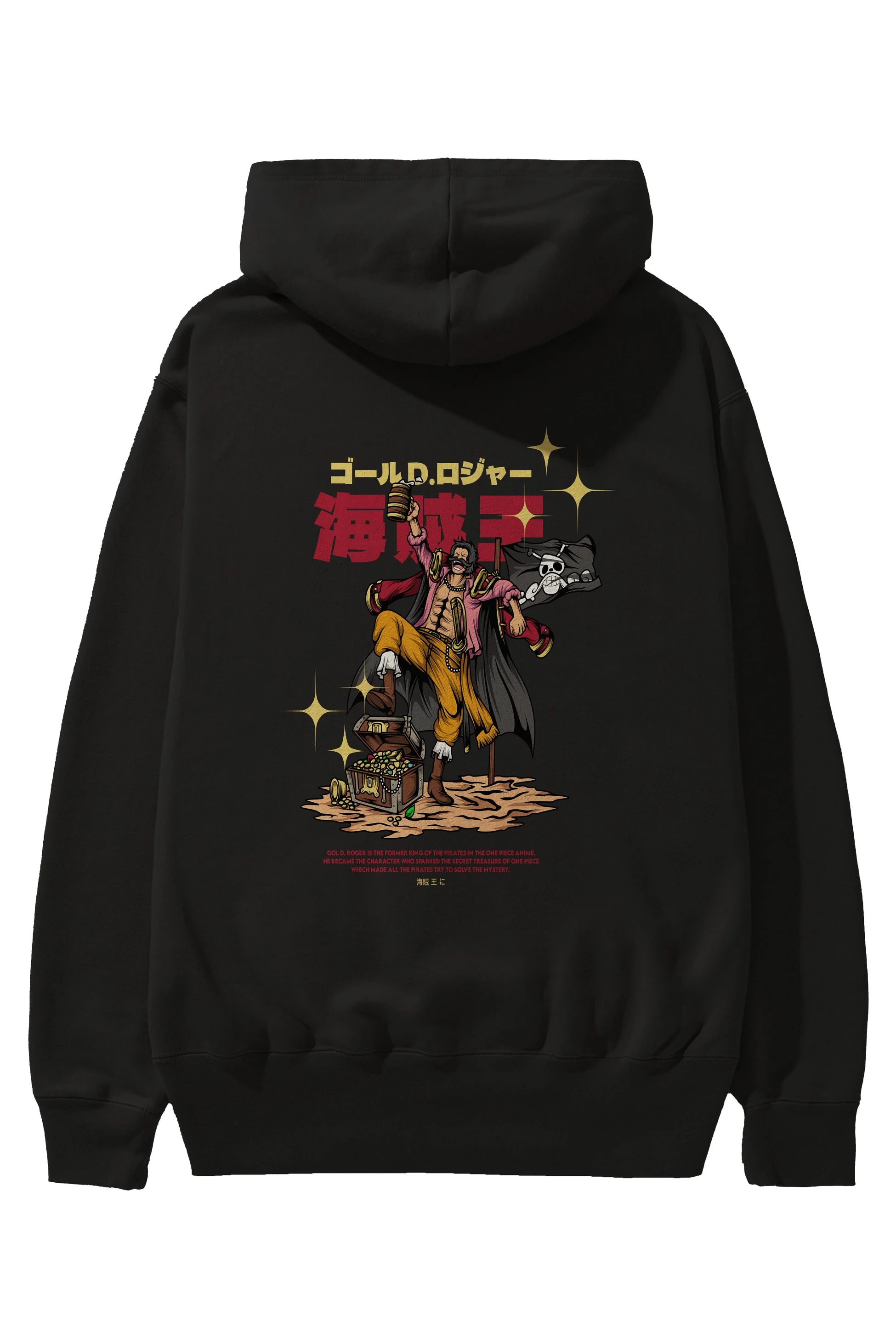 Roger Anime Arka Baskılı Hoodie Oversize Kapüşonlu Sweatshirt Erkek Kadın Unisex
