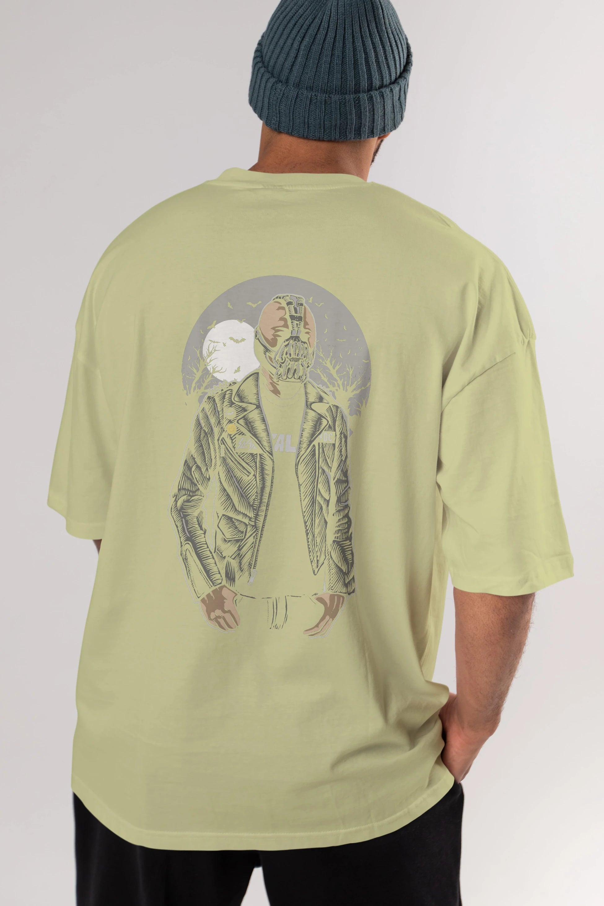 Bane Arka Baskılı Oversize t-shirt Erkek Kadın Unisex %100 Pamuk