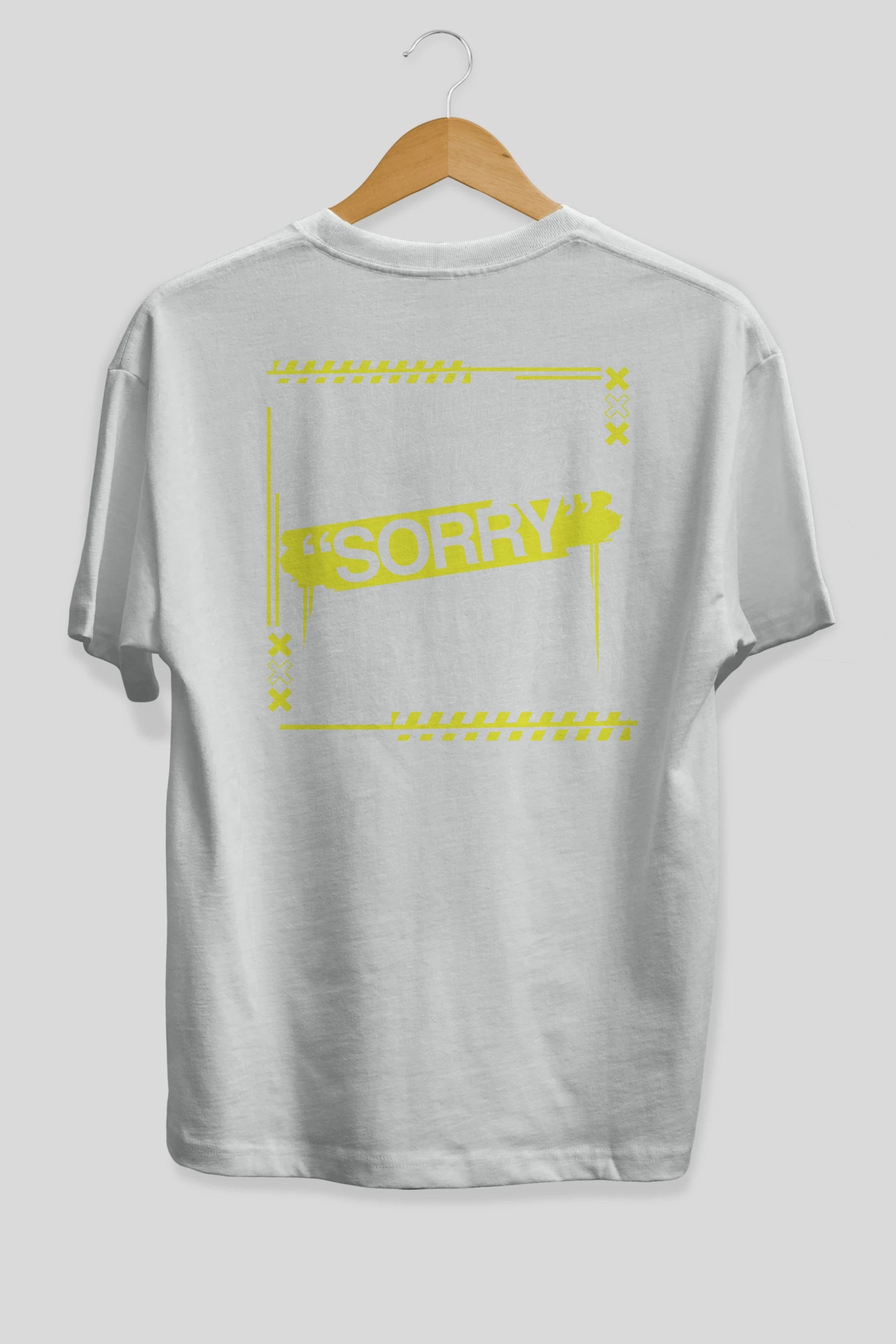 Sorry to Sorry Arka Baskılı Oversize t-shirt Erkek Kadın Unisex