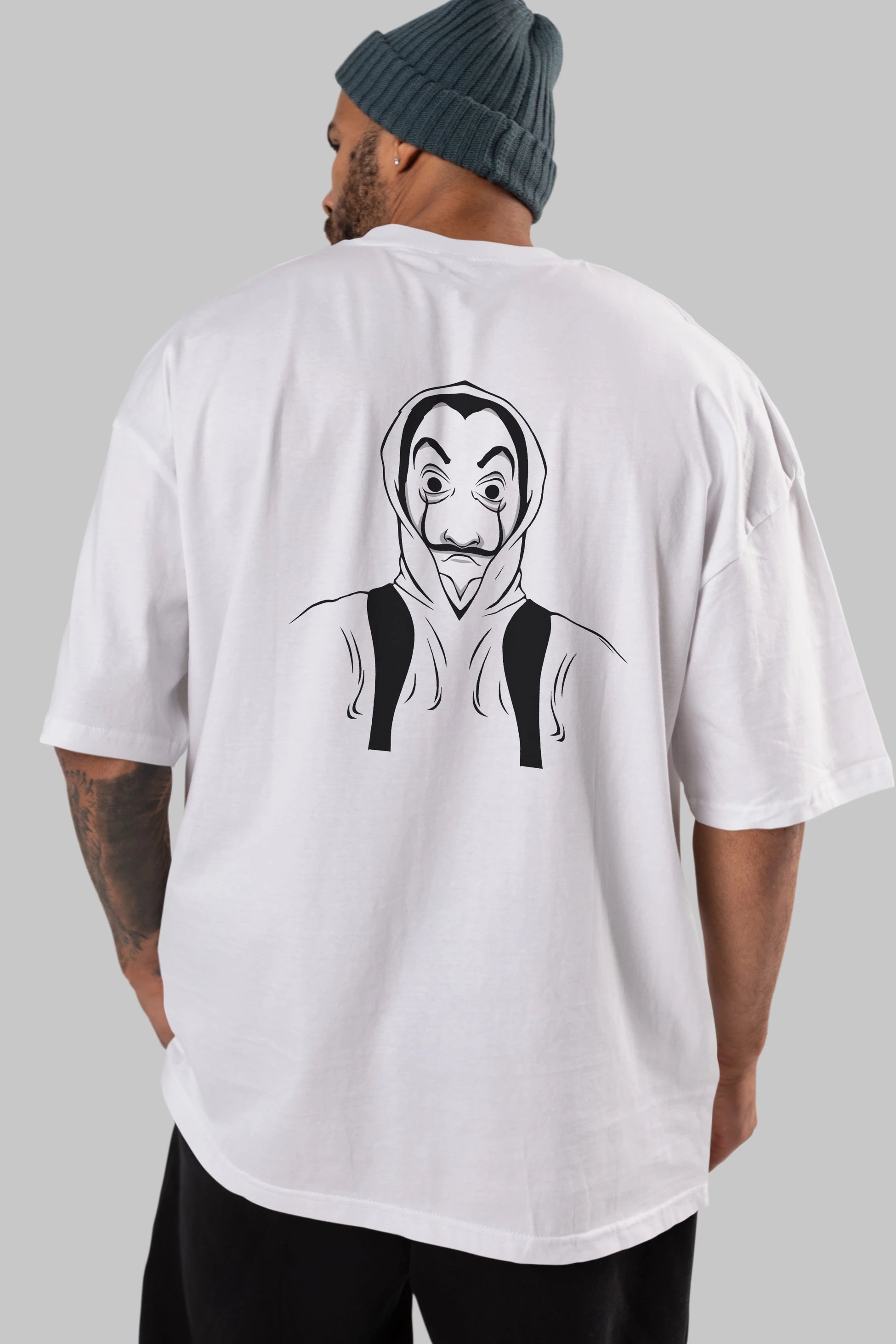 La Casa De Papel (7) Arka Baskılı Oversize t-shirt Erkek Kadın Unisex %100 Pamuk Bisiklet Yaka tişort