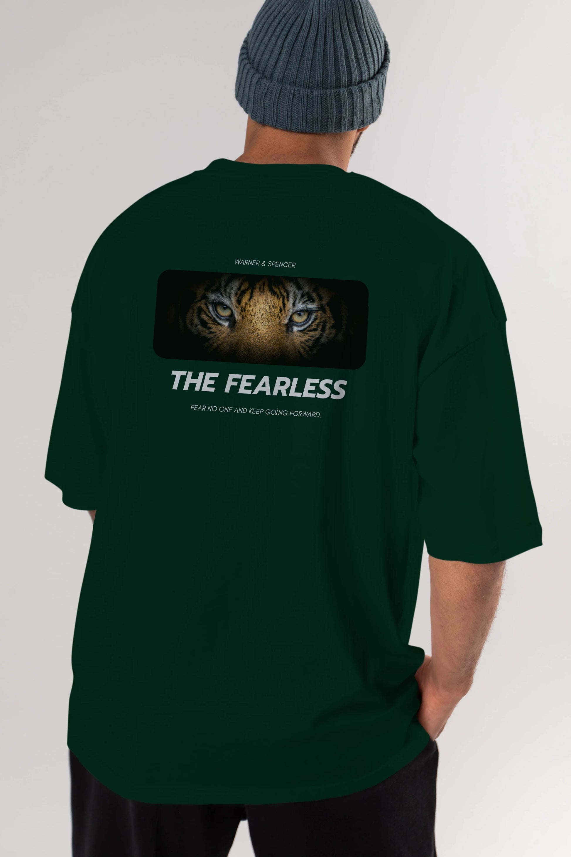The Fearless Yazılı Arka Baskılı Oversize t-shirt Erkek Kadın Unisex