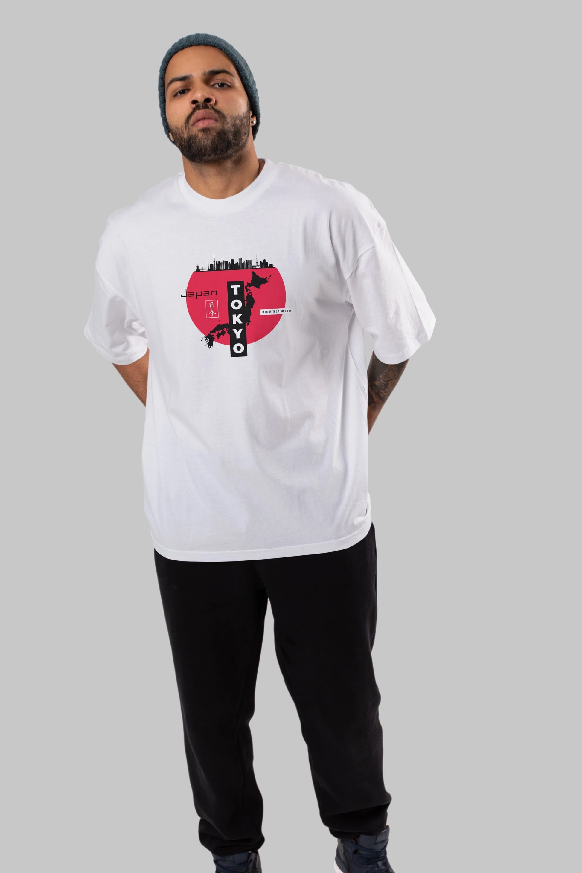 Japan Tokyo Ön Baskılı Oversize t-shirt Erkek Kadın Unisex