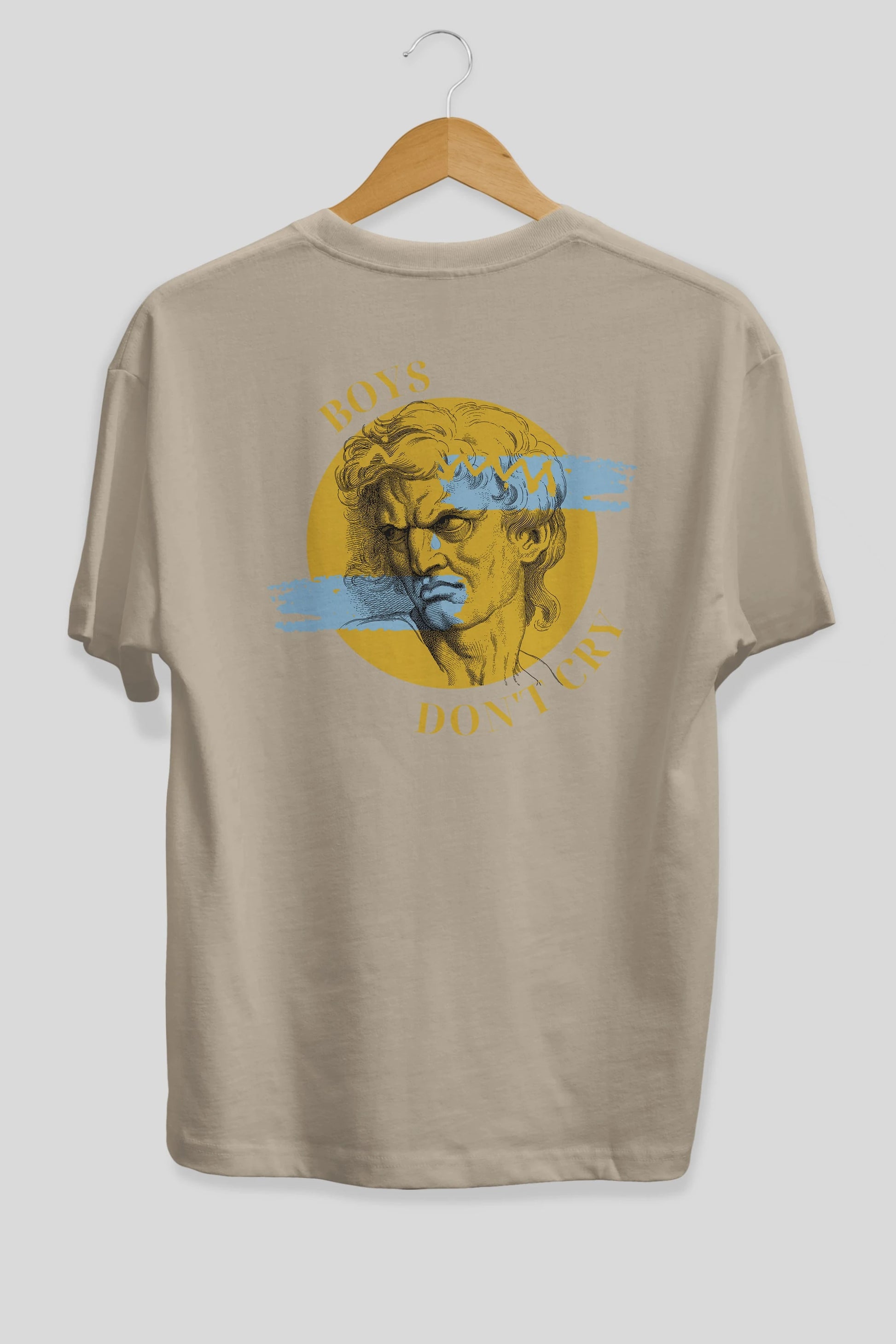 Boys Don't Cry Yazılı Arka Baskılı Oversize t-shirt Erkek Kadın Unisex