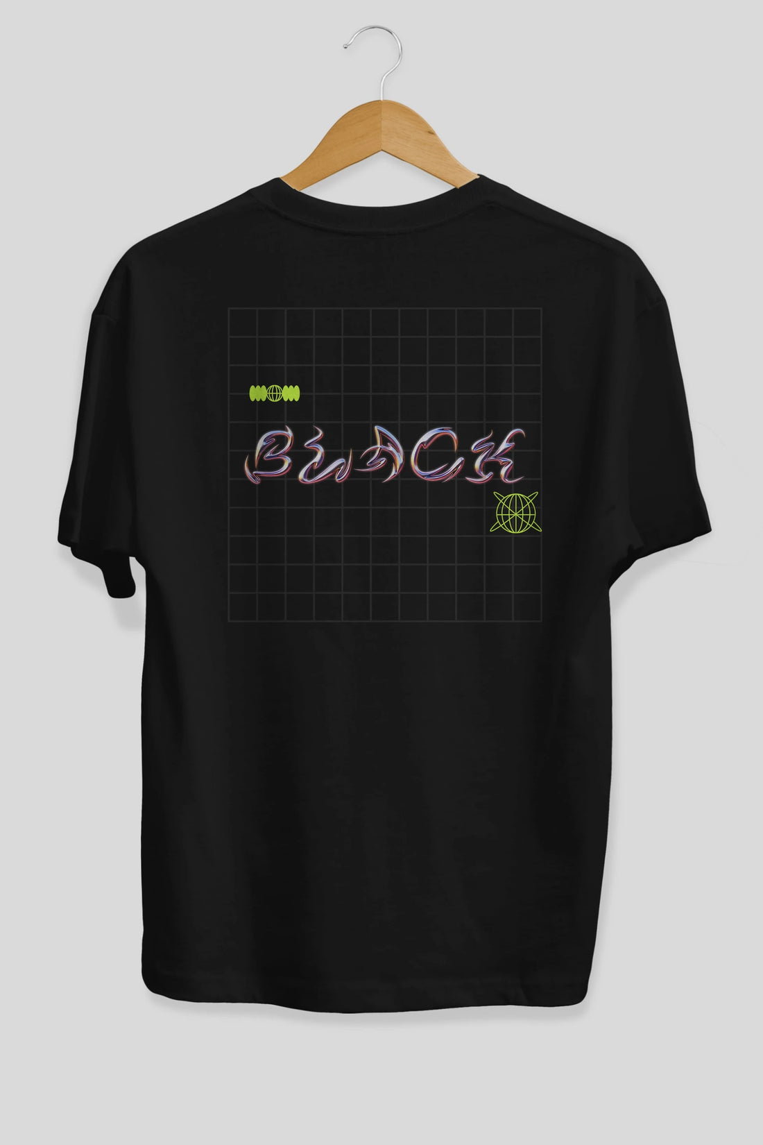 Black Yazılı Arka Baskılı Oversize t-shirt Erkek Kadın Unisex