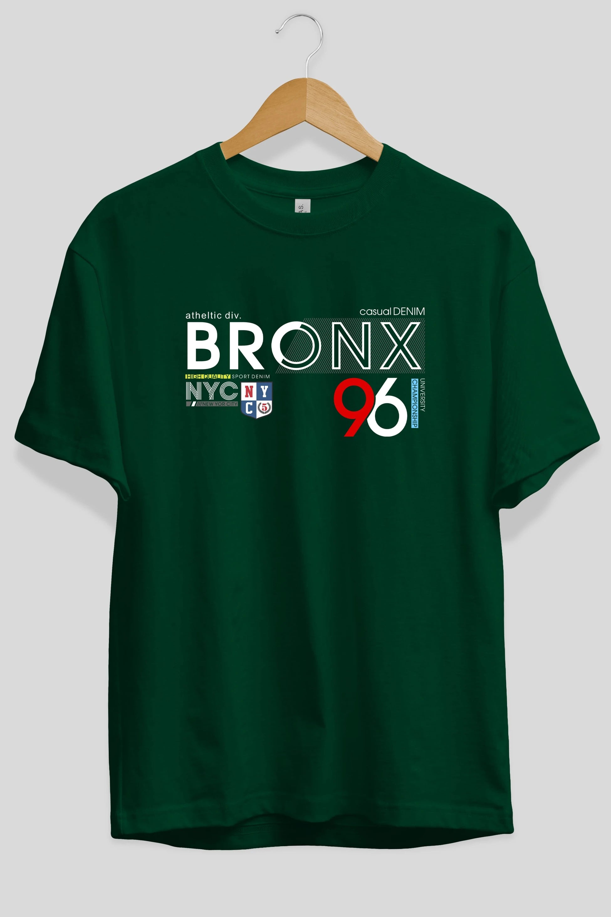 Bronx 96 Ön Baskılı Oversize t-shirt Erkek Kadın Unisex
