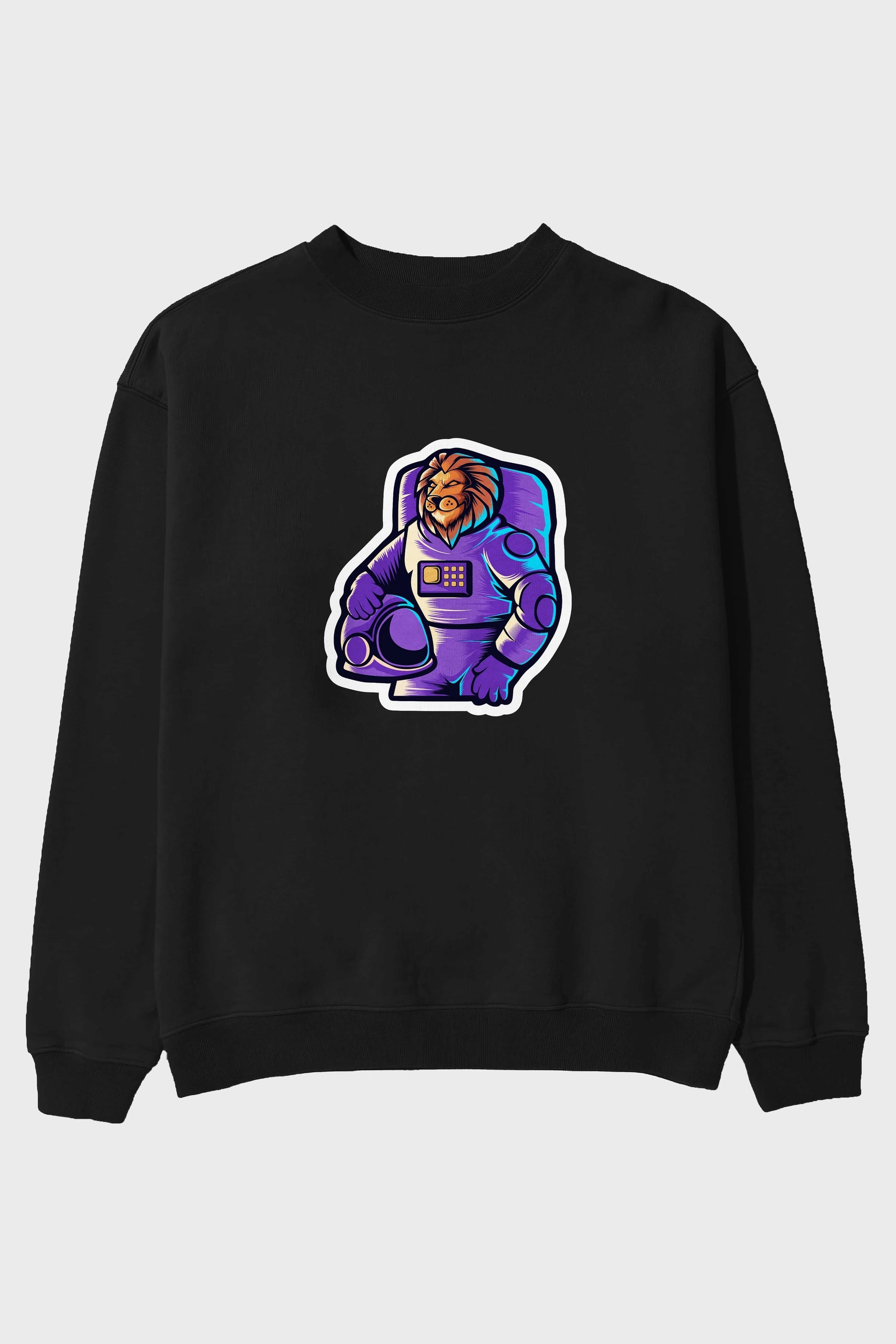 Astroking Sticker Ön Baskılı Oversize Sweatshirt Erkek Kadın Unisex