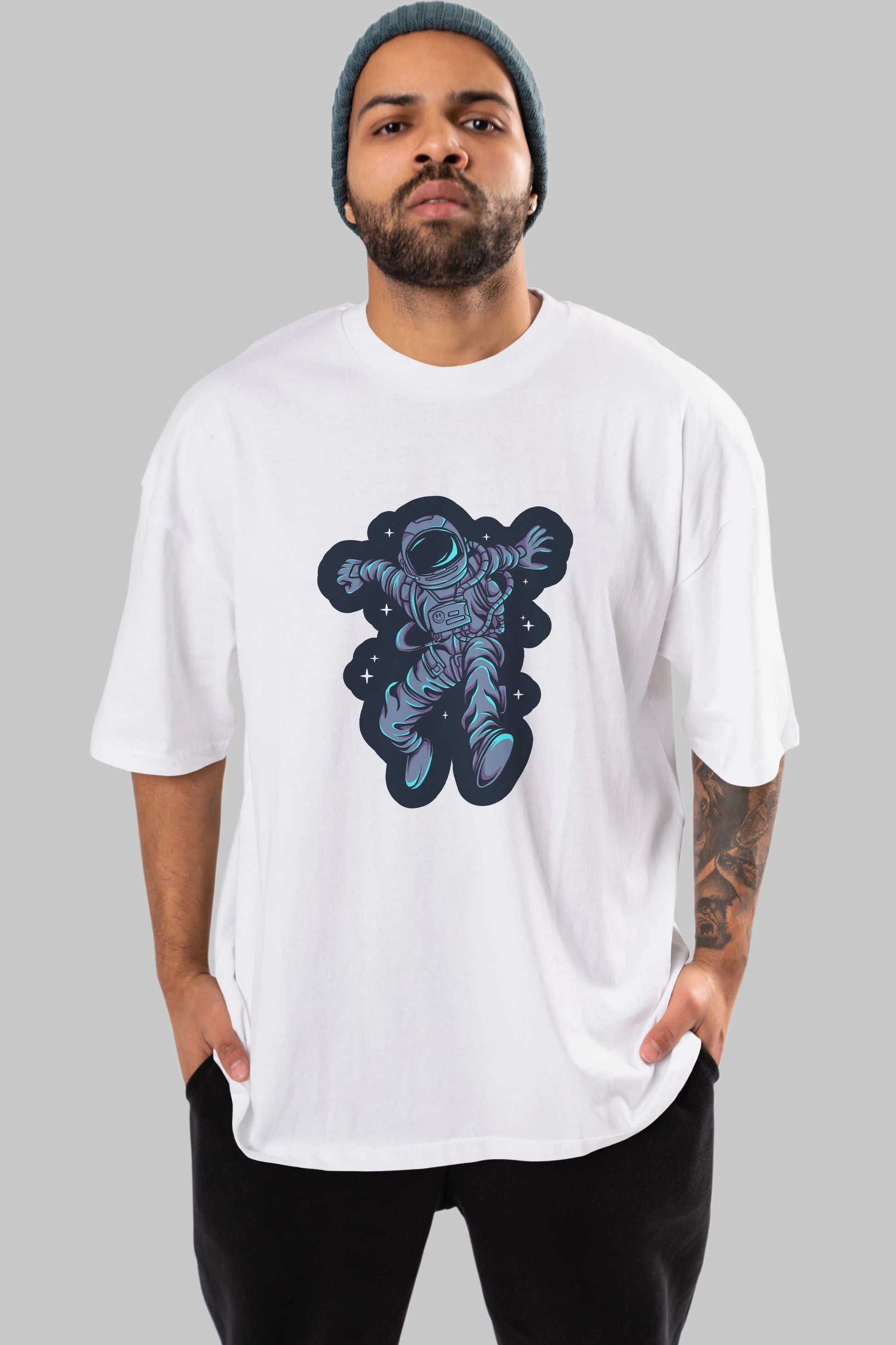 Astrostars sticker Ön Baskılı Oversize t-shirt Erkek Kadın Unisex