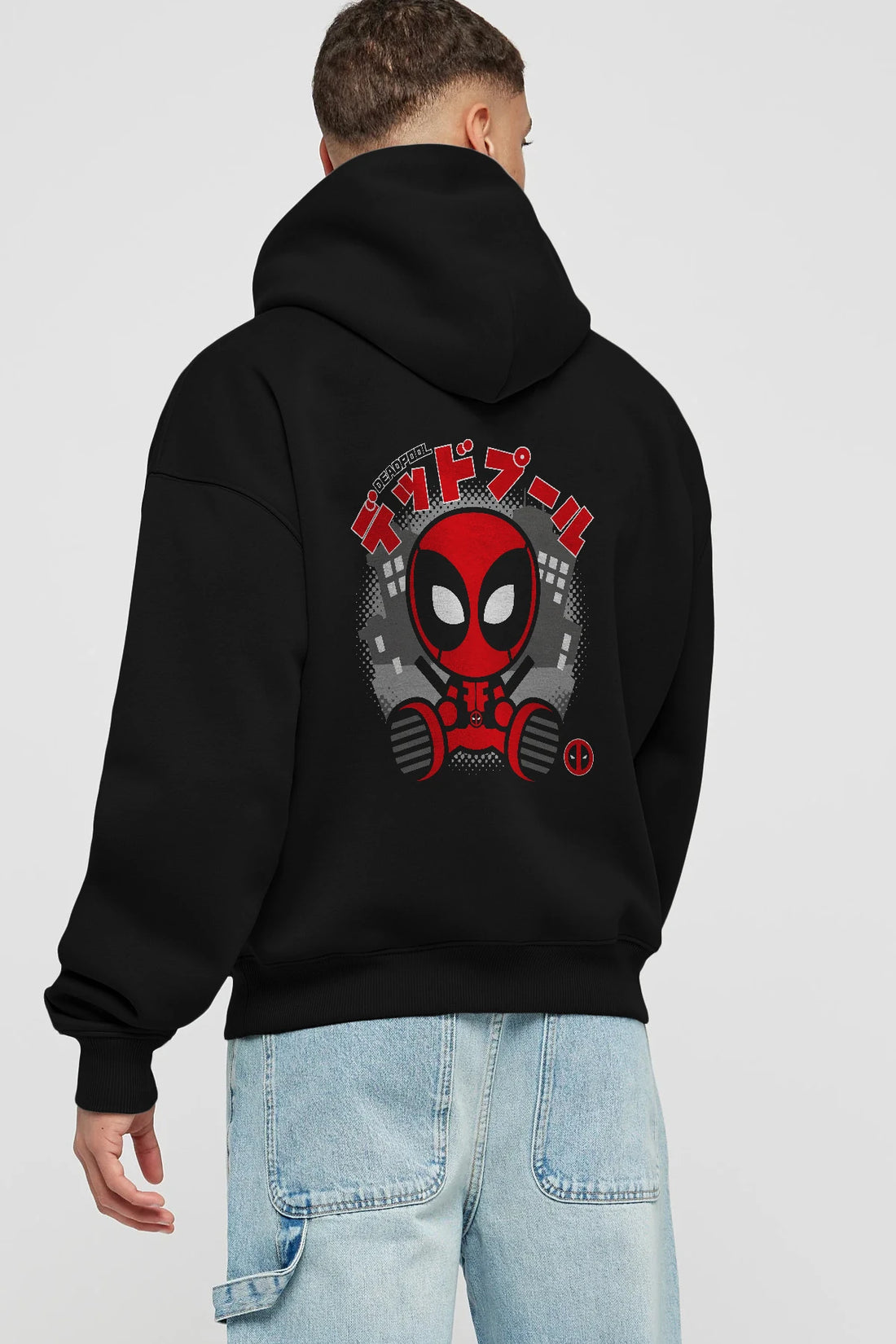 Deadpool (15) Arka Baskılı Hoodie Oversize Kapüşonlu Sweatshirt Erkek Kadın Unisex