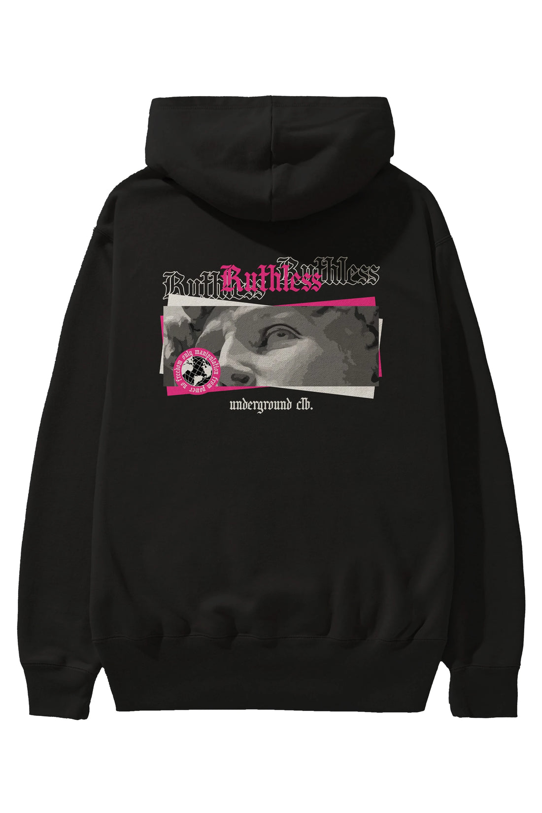 Ruthless Arka Baskılı Hoodie Oversize Kapüşonlu Sweatshirt Erkek Kadın Unisex