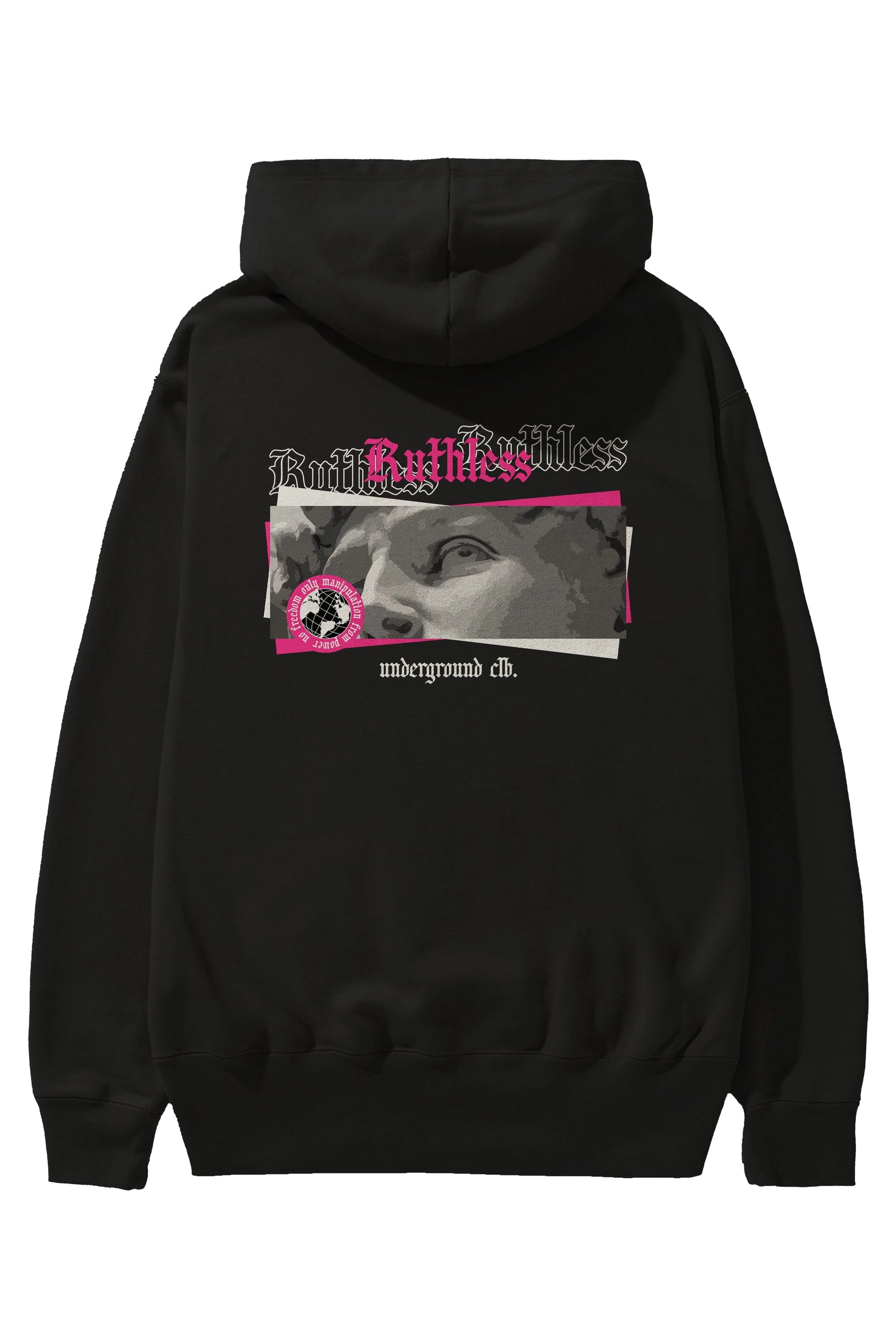Ruthless Arka Baskılı Hoodie Oversize Kapüşonlu Sweatshirt Erkek Kadın Unisex